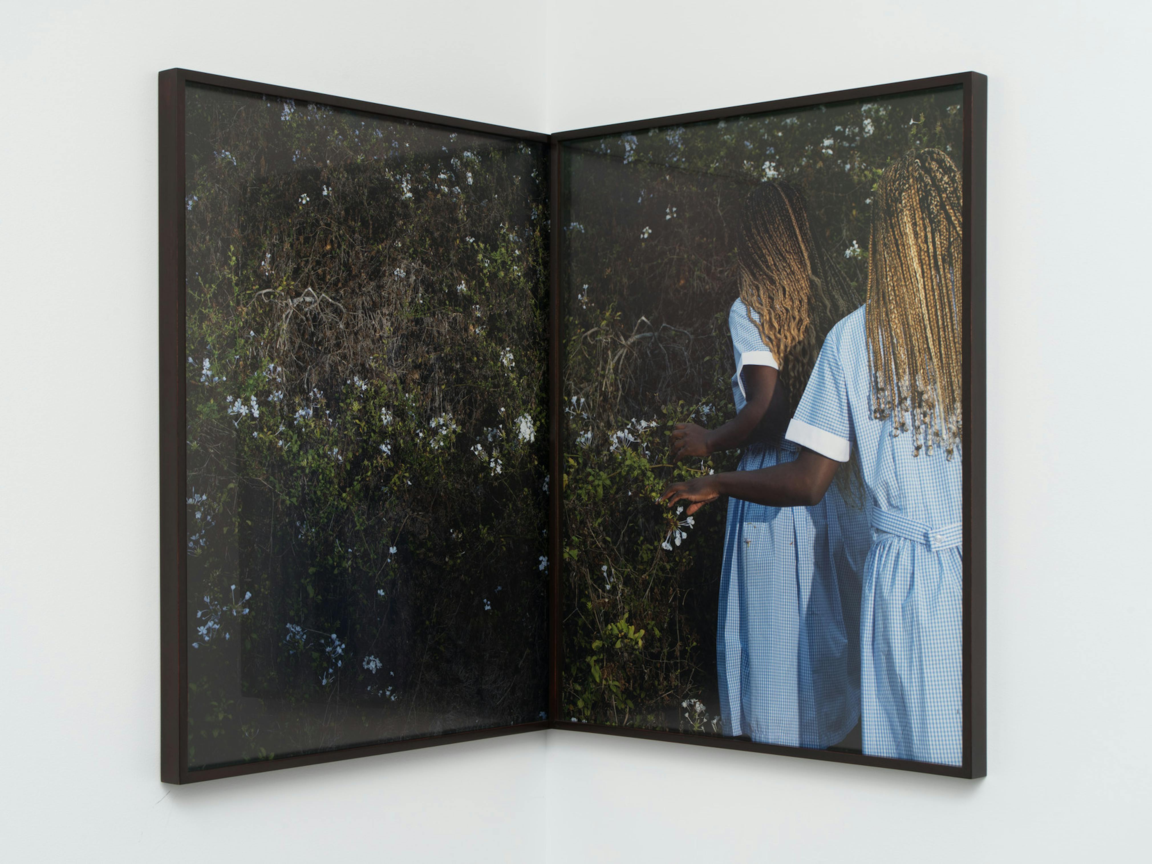 <p>Widline Cadet, <em>Si Ou Ta Dwe Bliye Wout Lakay Ou (Lè Tout Limyè Yo Etenn) (Should You Forget Your Way Home (When All The Lights Go Off))</em>, 2021. Archival inkjet print, artist frame, 40 × 32 in. Edition of 3 + 2 AP. Studio Museum in Harlem; Museum purchase with funds provided by the Acquisition Committee 2022.4a-b; courtesy the artist and Nazarian/Curcio. Photo: John Berens</p>