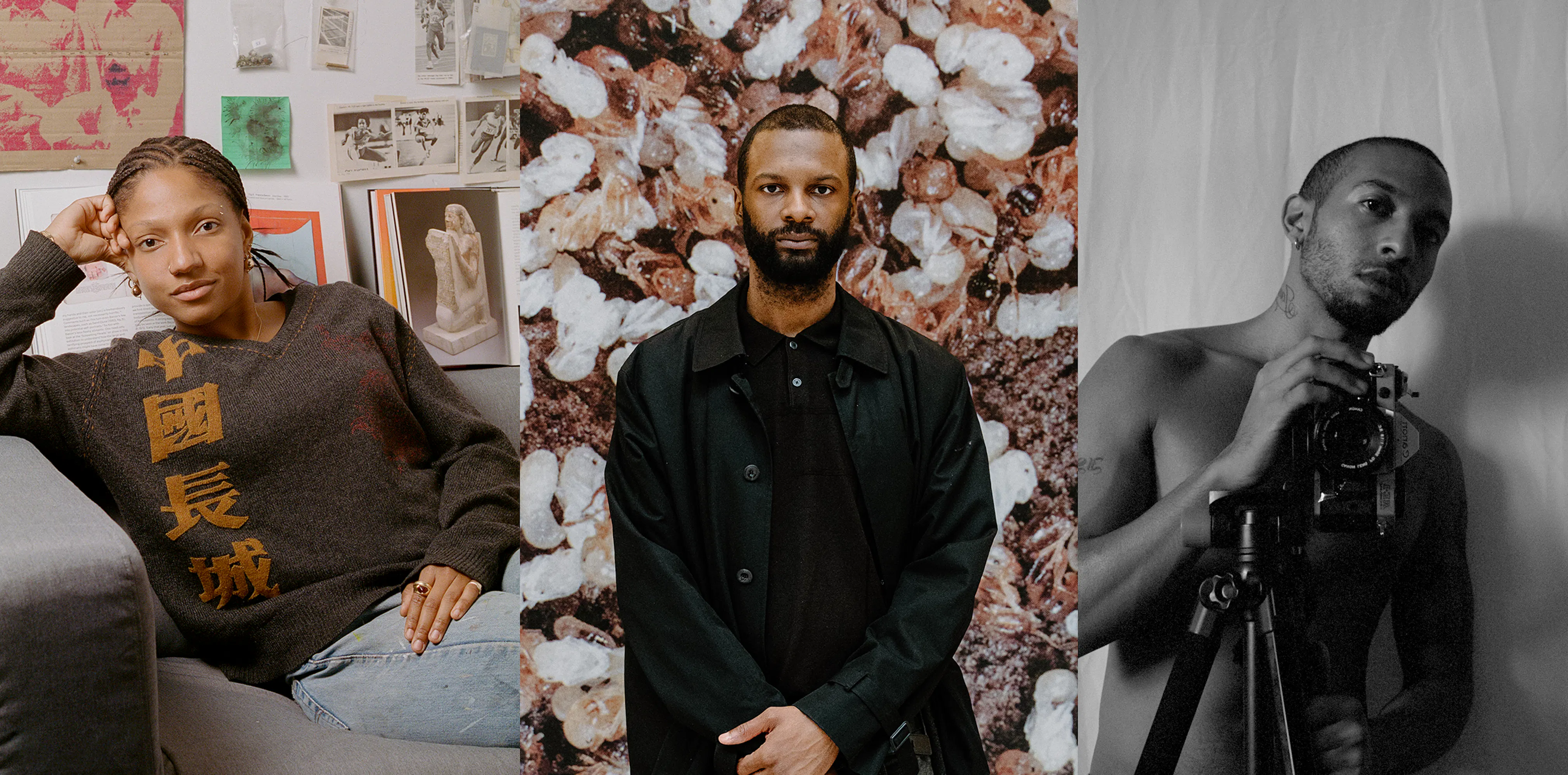 <p>From left to right, 2026–27 Artists in Residence: Turiya Adkins. Photo: Clyde Nichols; Timothy Yanick Hunter. Photo: Spring Morris; and Clifford Prince King. Photo: Clifford Prince King<br /><br /></p>