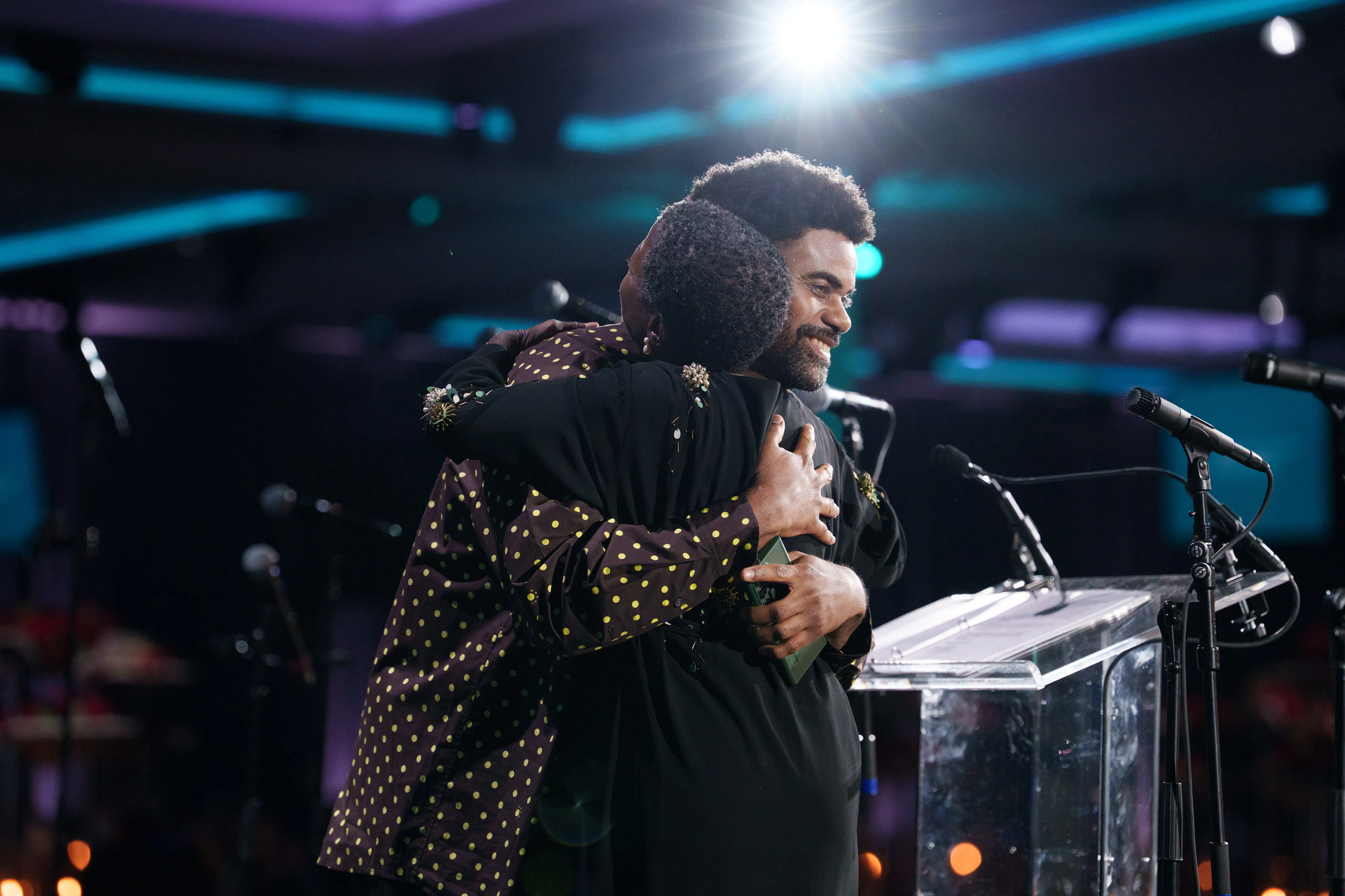 <p>Thelma Golden and Kevin Beasley. Photo: Julie Skarratt</p>