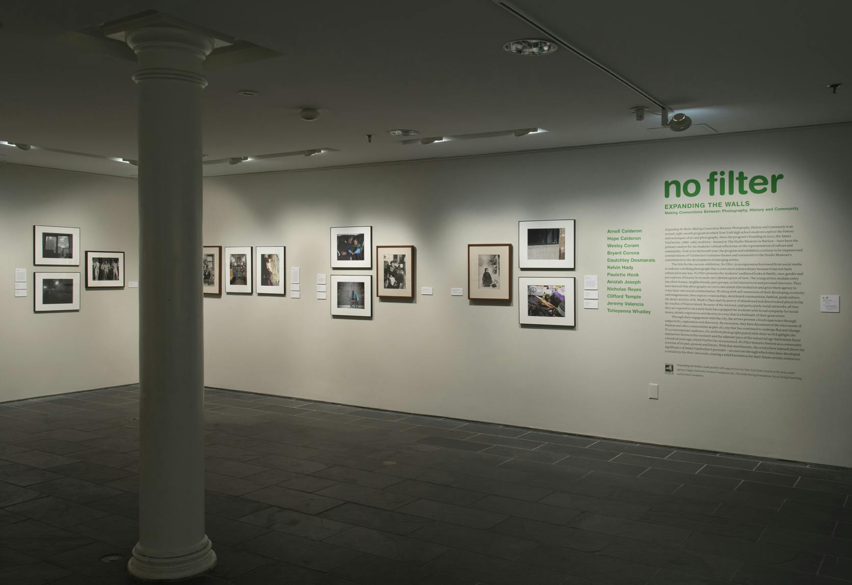 Installation view of No Filter: Expanding the
	Walls 2013
	Photo: Adam Reich