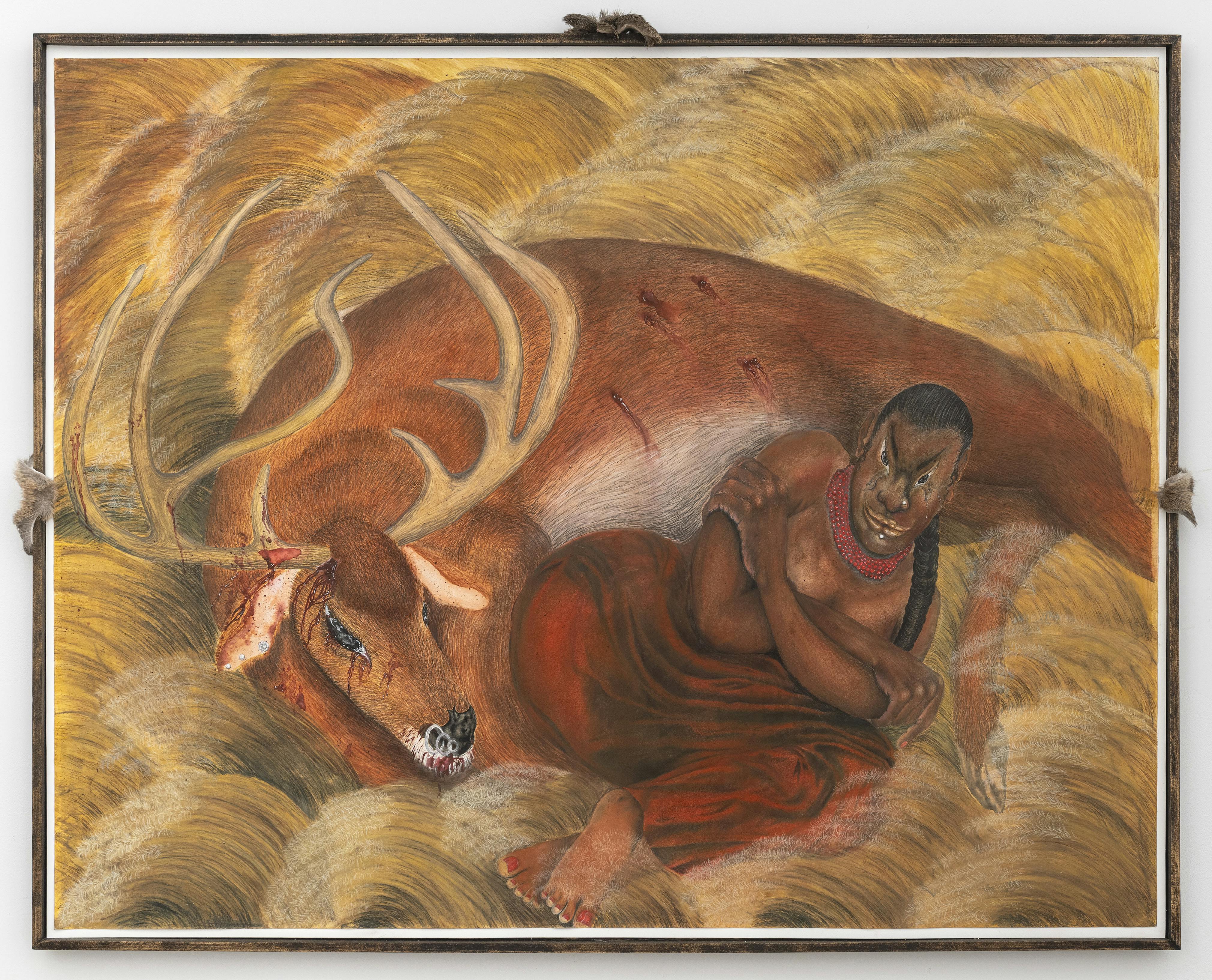 <p>Utē Petit, <em>Red Bed Country</em>, 2023. Courtesy the artist and Swivel Gallery. Photo: Cary Whittier</p>