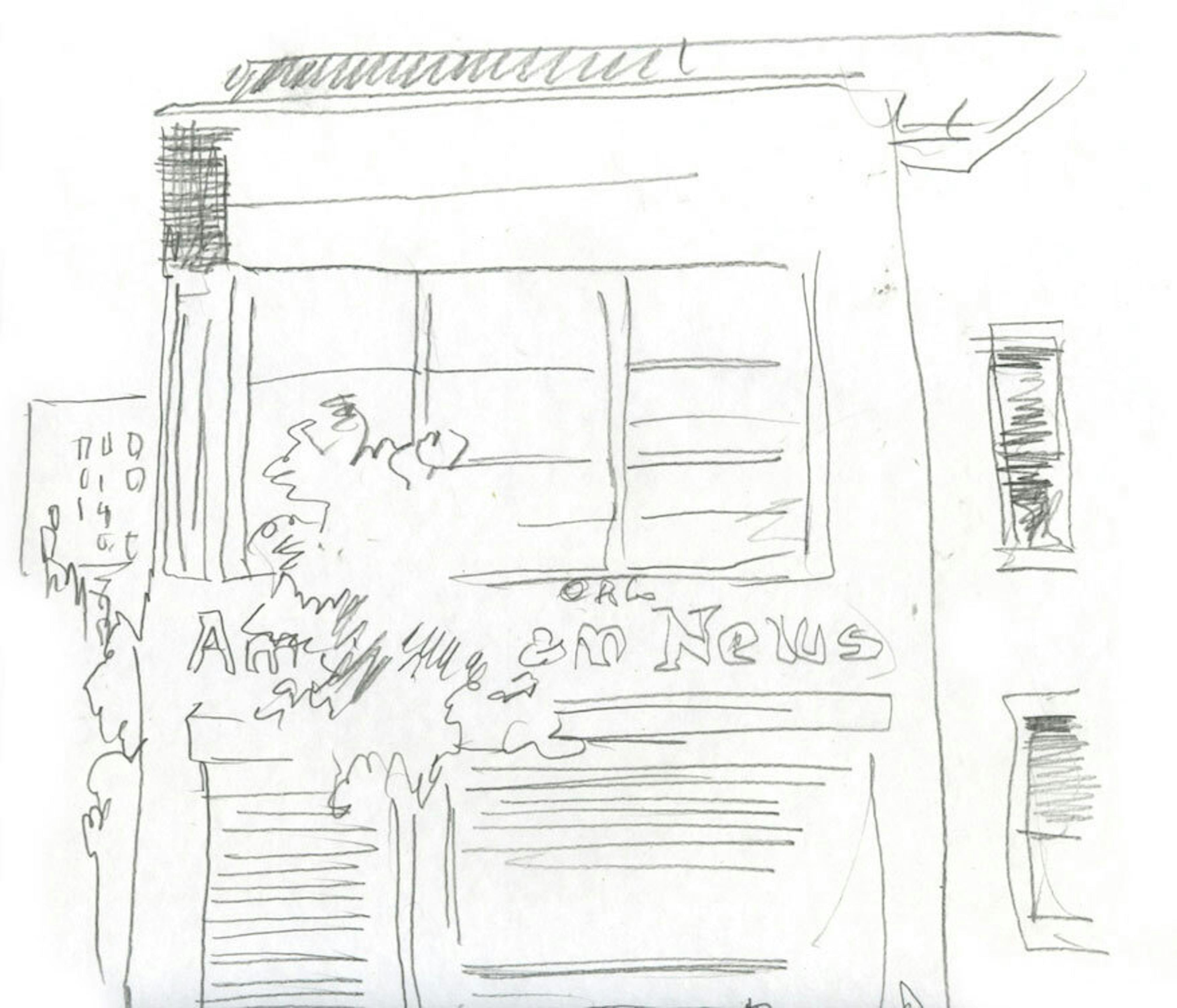 Wardell Milan
Drawing of Harlem (detail), 2009
Courtesy the artist