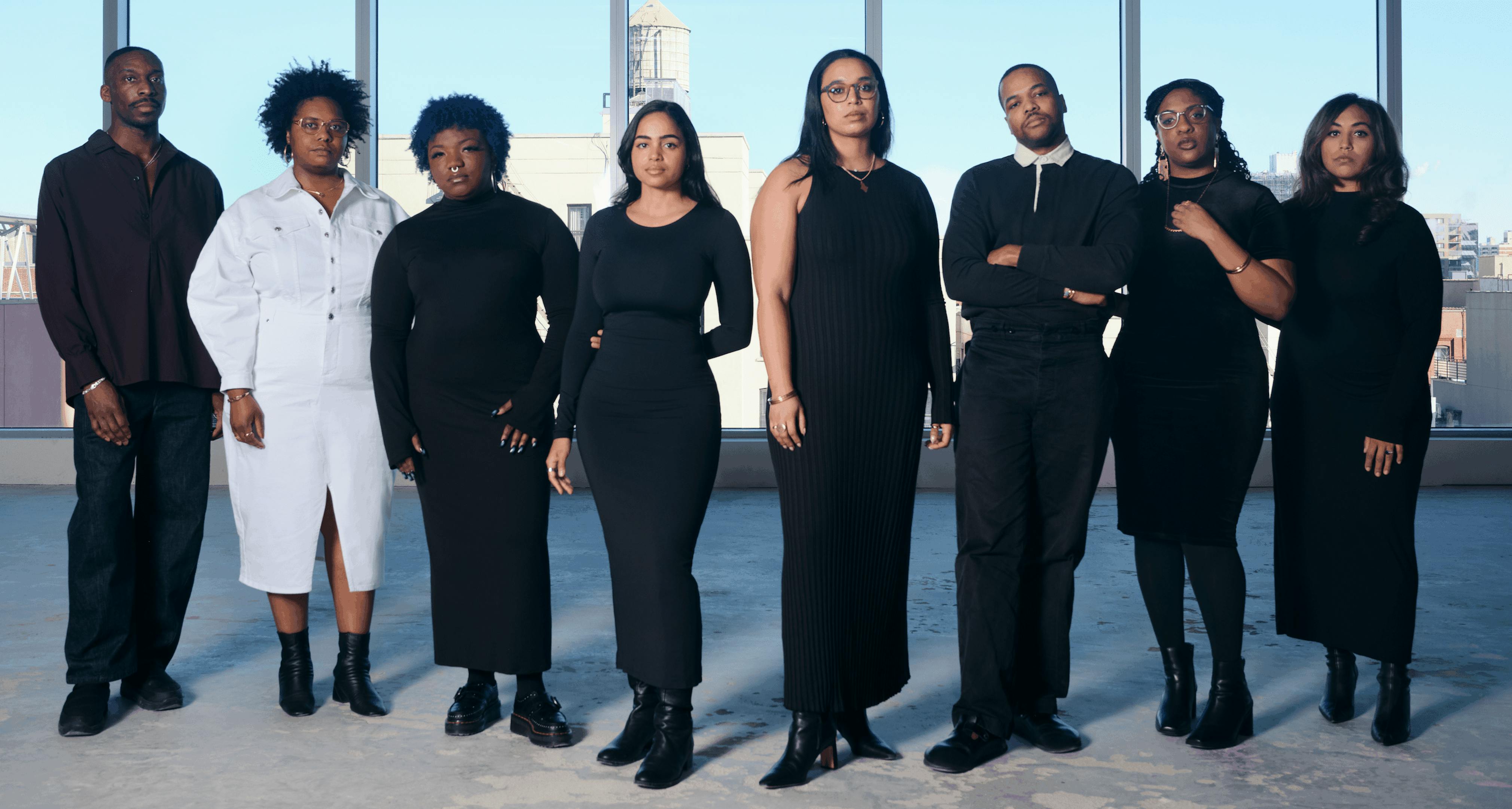 <p>Studio Museum in Harlem Arts Leadership Praxis 2025 Cohort. From left to right: Ade Omotosho, Devin Malone, Taylor Jasper, Naiomy Guerrero, Antoinette Roberts, David Lisbon, Kendyll Gross, and Dhyandra Lawson. Photo: Justin French</p>
<p></p>
<p></p>