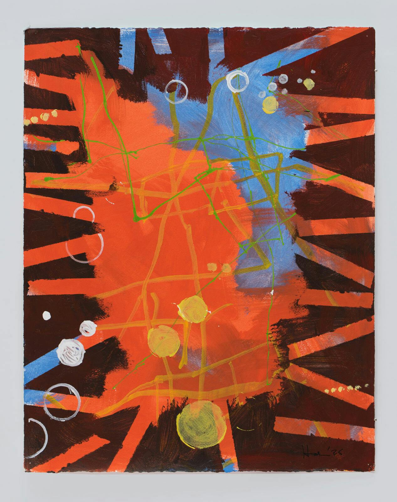 <p>Cynthia Hawkins, <em>Untitled</em>, 2025. Acrylic on paper, 20 ¼ × 16 in. © Cynthia Hawkins. Photo: John Berens</p>