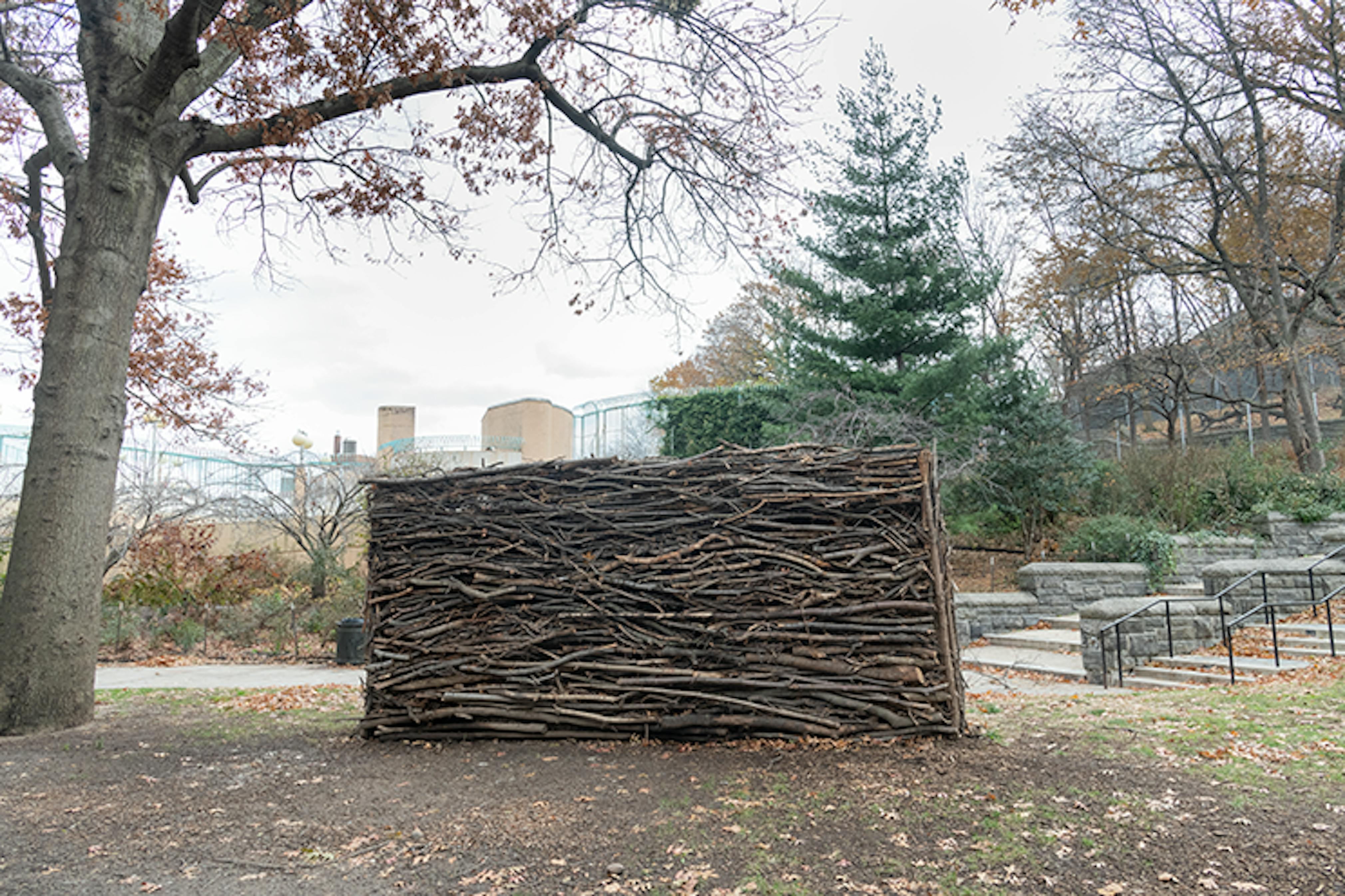 Maren Hassinger: Monuments (Installation View) at Marcus Garvey Park, 2018. Presented by The Studio Museum in Harlem. Photo: Adam Reich.