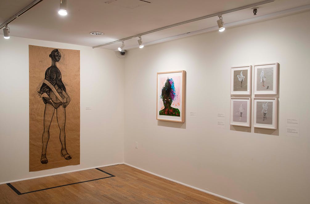 Concealed and Salon Style (Installation view) at The Studio Museum in Harlem, 2015. Photo: Adam Reich.
