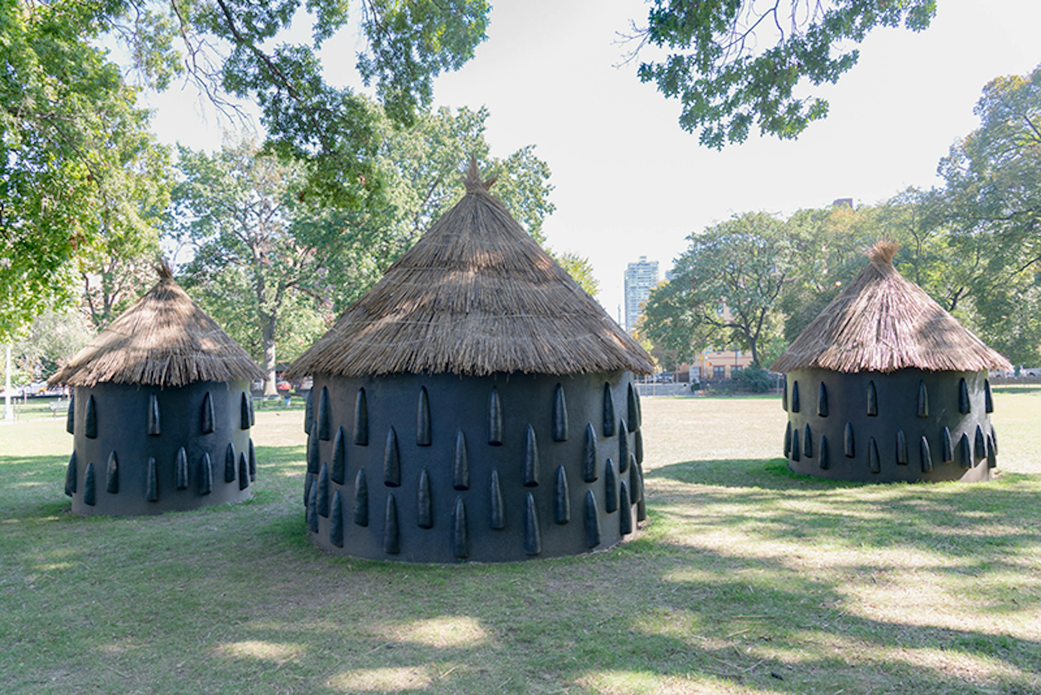 <p><strong><em>inHarlem: Simone Leigh </em><br />August 25, 2016–July 25, 2017  <br />Marcus Garvey Park</strong></p>
<p><br /></p>
<p>This installation inserted three structures reminiscent of imba yokubikira, kitchen houses from Shona-speaking rural areas of Zimbabwe, into the landscape of Marcus Garvey Park.</p>