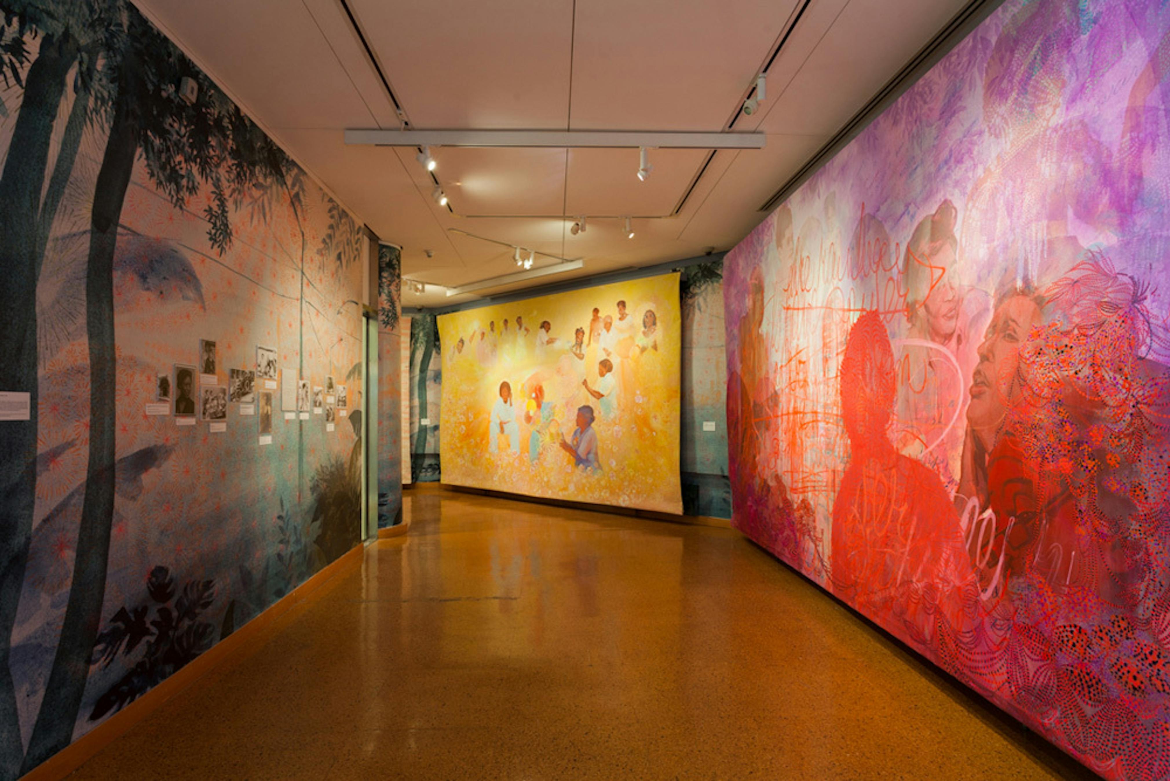 Firelei Báez: Joy Out of Fire (installation view), on view at the Schomburg Center for Research in Black Culture, May 1–November 24, 2018, presented by The Studio Museum in Harlem. Photo: John Lusis