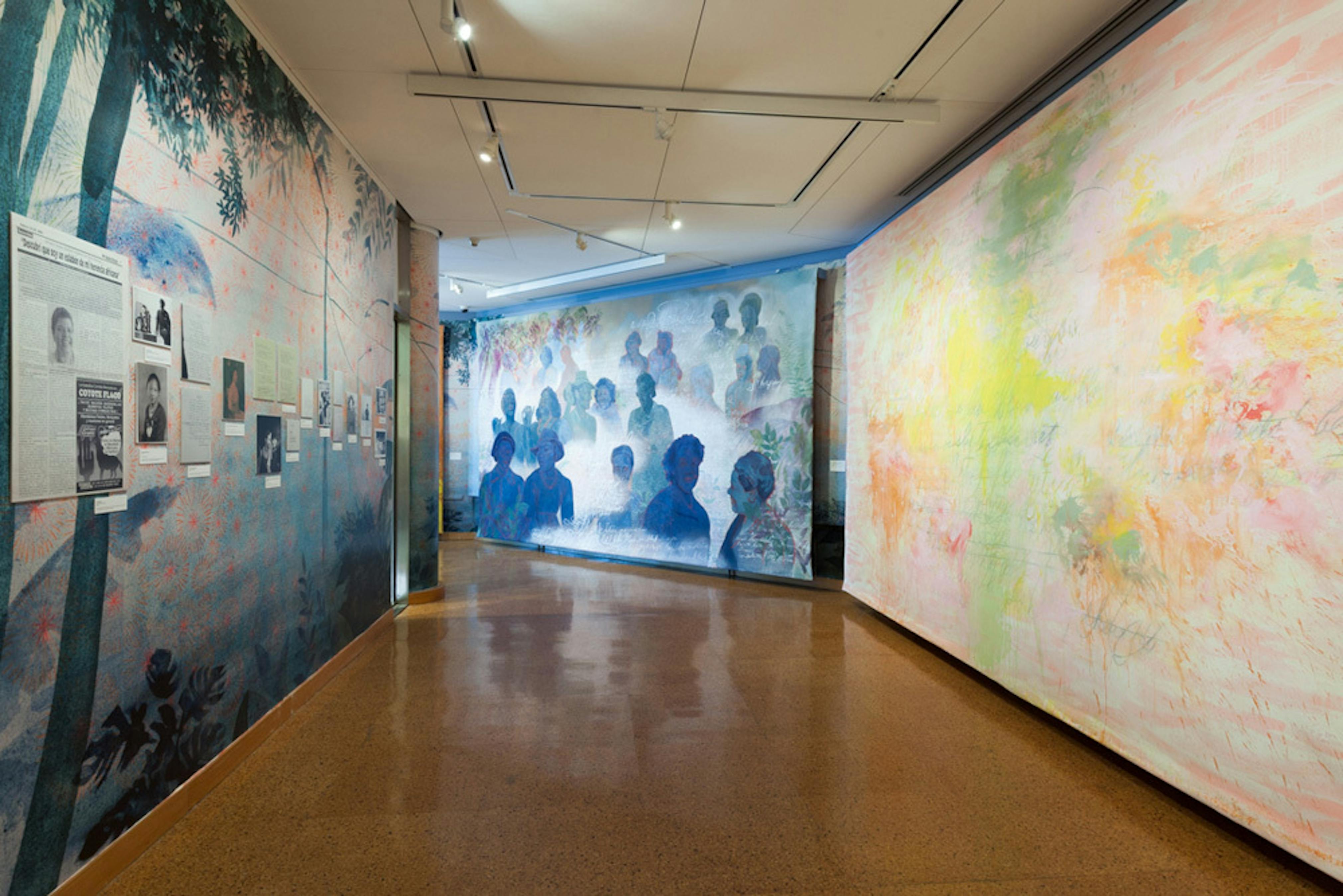 Firelei Báez: Joy Out of Fire (installation view), on view at the Schomburg Center for Research in Black Culture, May 1–November 24, 2018, presented by The Studio Museum in Harlem.
Photo: John Lusis