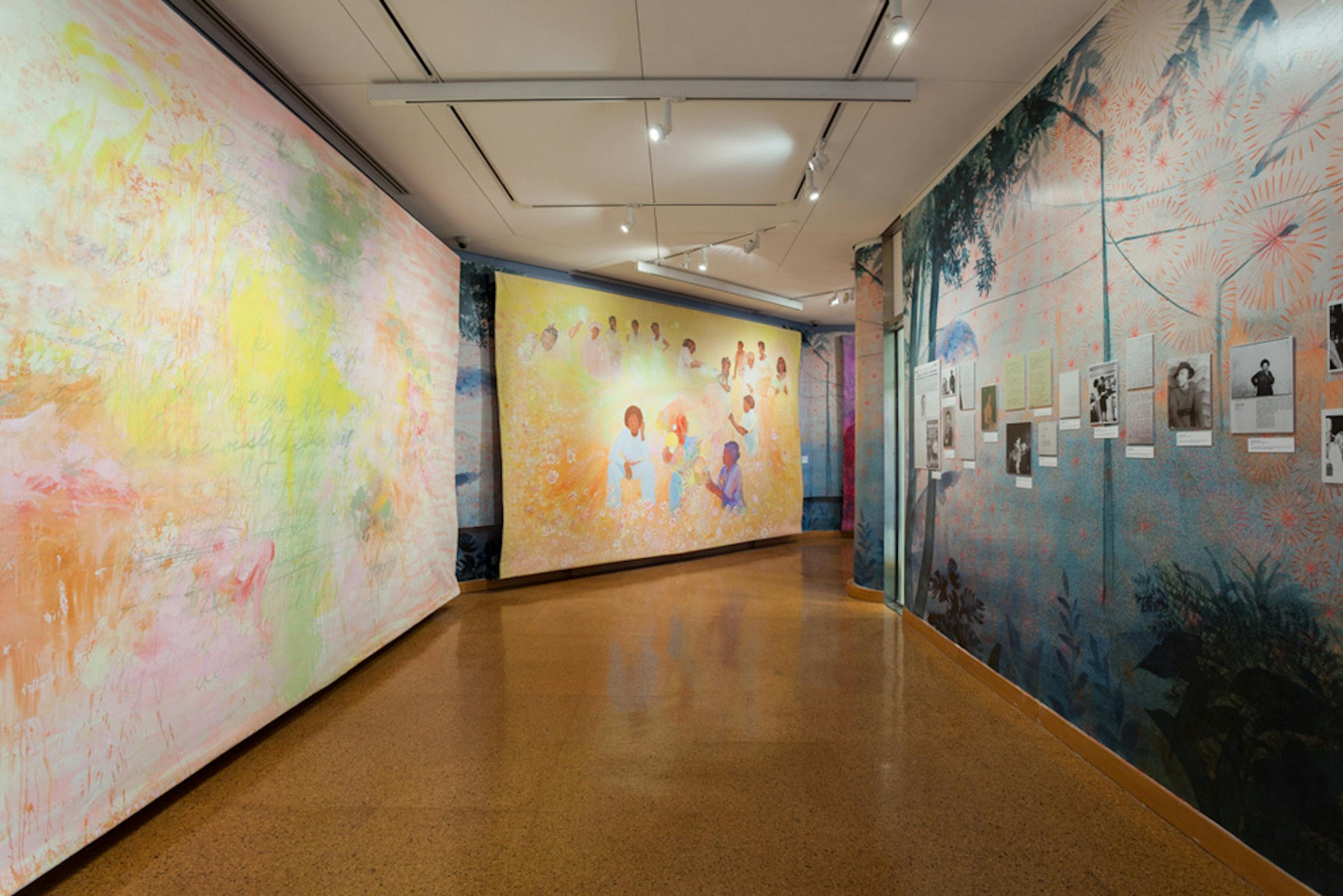Firelei Báez: Joy Out of Fire (installation view), on view at the Schomburg Center for Research in Black Culture, May 1–November 24, 2018, presented by The Studio Museum in Harlem.
Photo: John Lusis