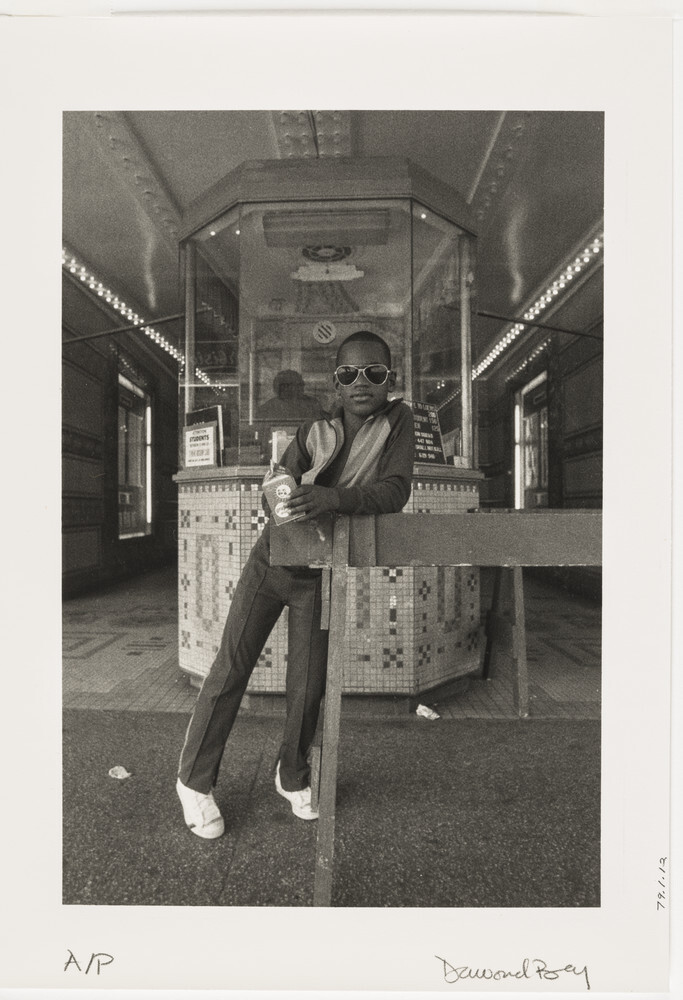 A Boy in Front of the Loews 125th Street Movie Theater, 1976 (from