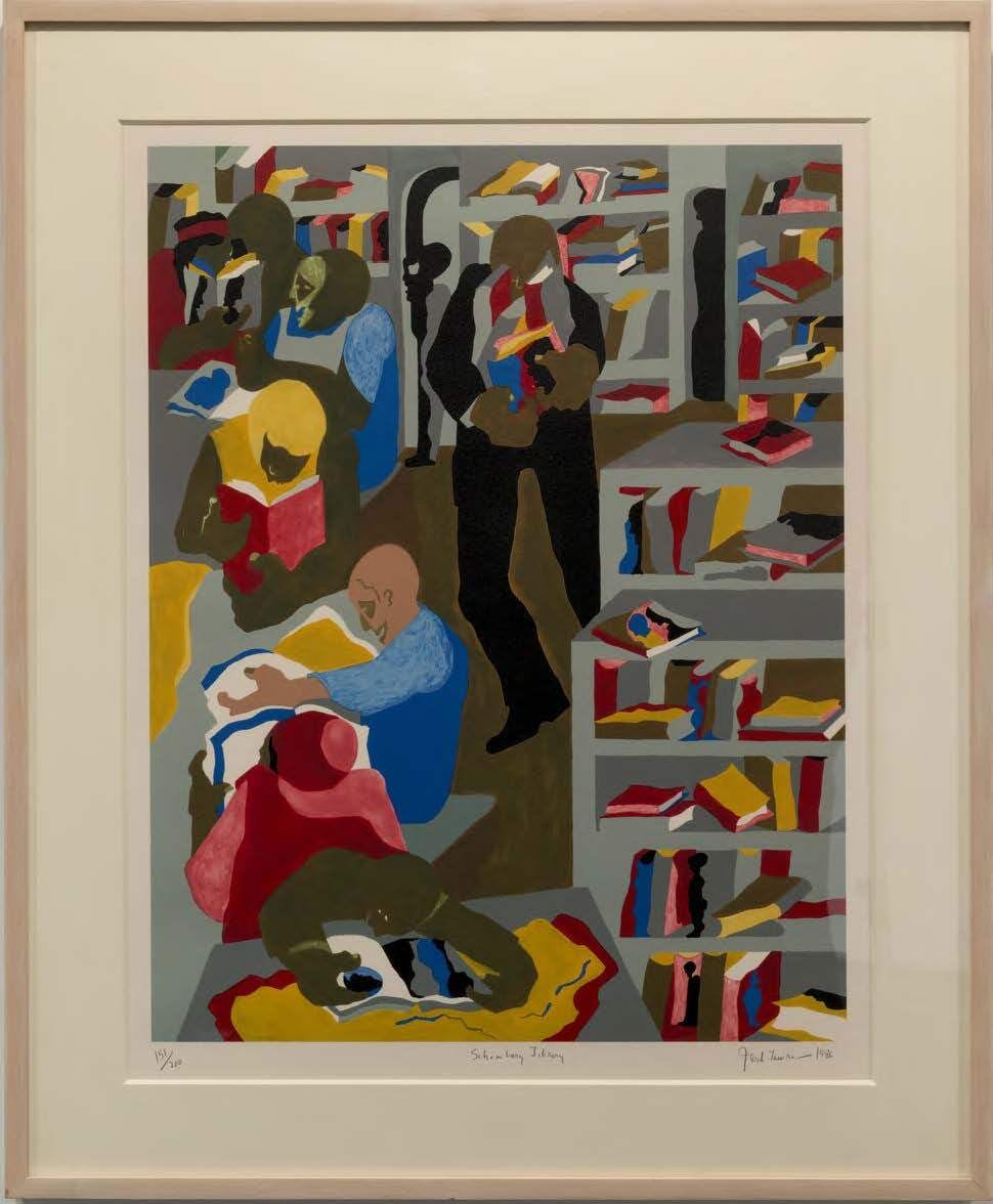 <p>Jacob Lawrence, <em>The Schomburg Library</em>, 1986–87</p>