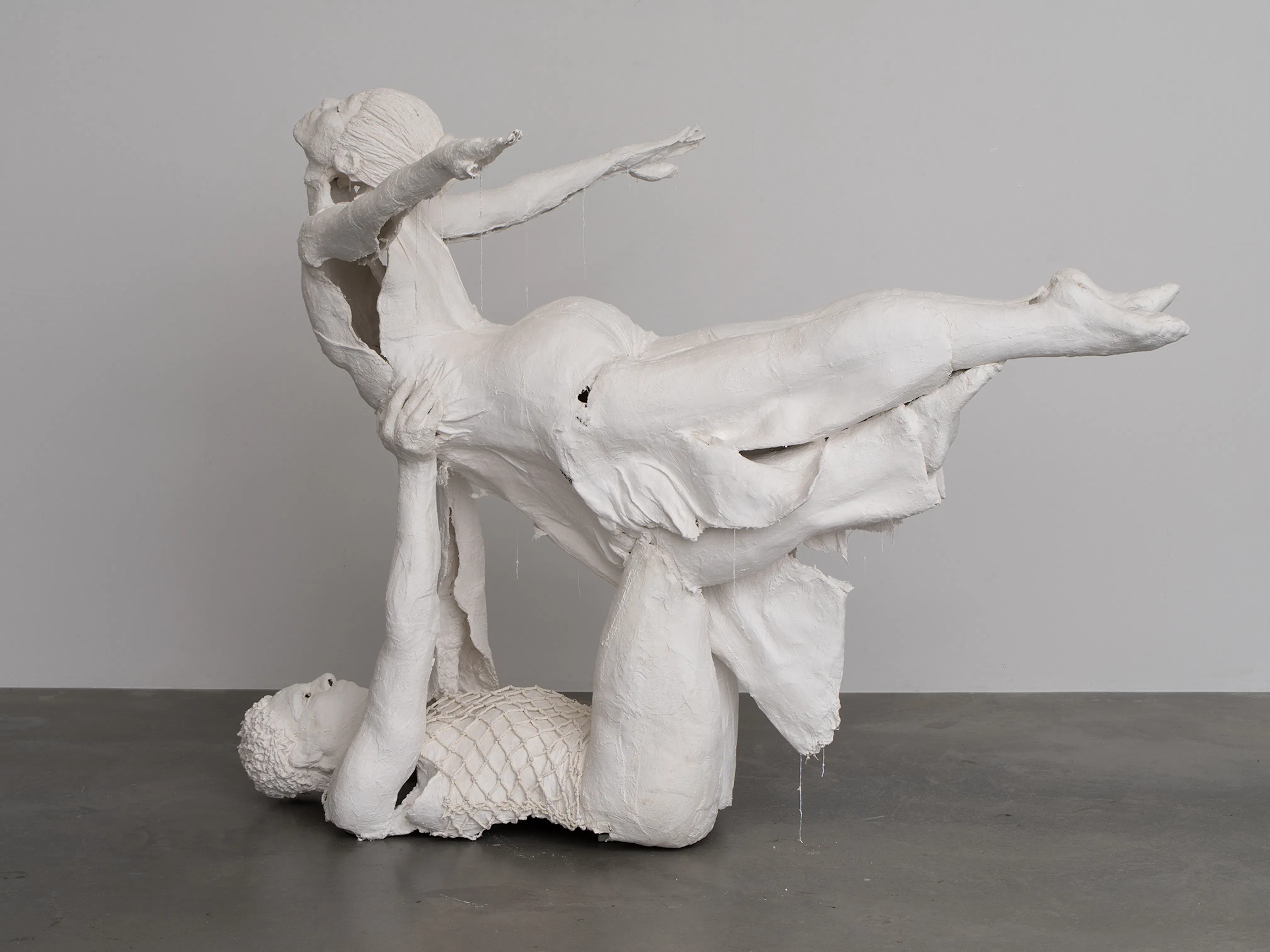 <p>Karon Davis, <em>Fix Me</em>, 2023. Plaster, steel, tulle, glass eyes, and chicken wire, 66 × 58 x 53 in. Studio Museum in Harlem; Museum purchase with funds provided by Kathryn and Kenneth Chenault 2024.22.1. Photo: John Berens</p>