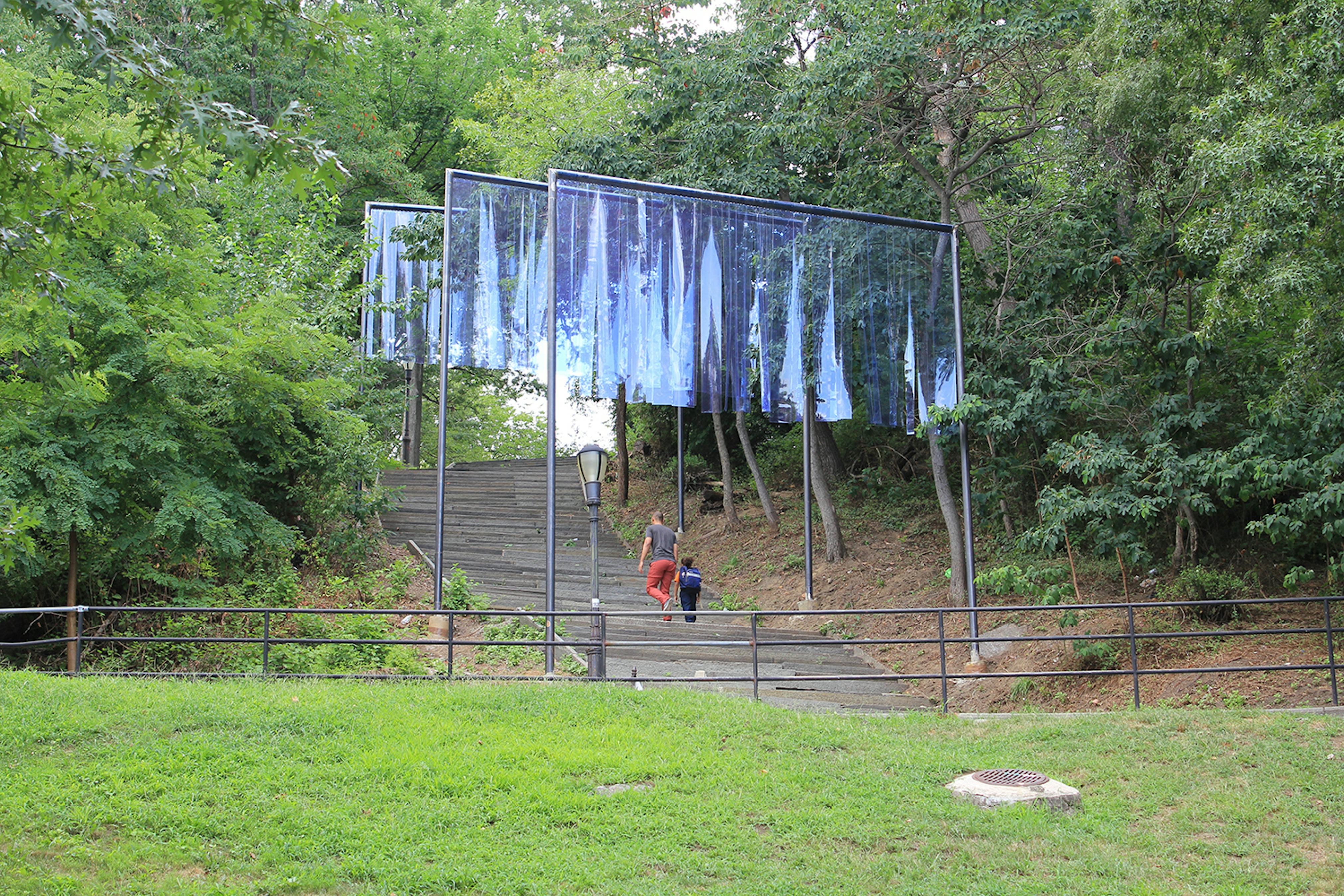 <p>Kori Newkirk, <em>Sentra </em>(installation view), 2016. St. Nicholas Park, New York, NY, August 25, 2016–July 25, 2017. Photo: Adam Reich</p>