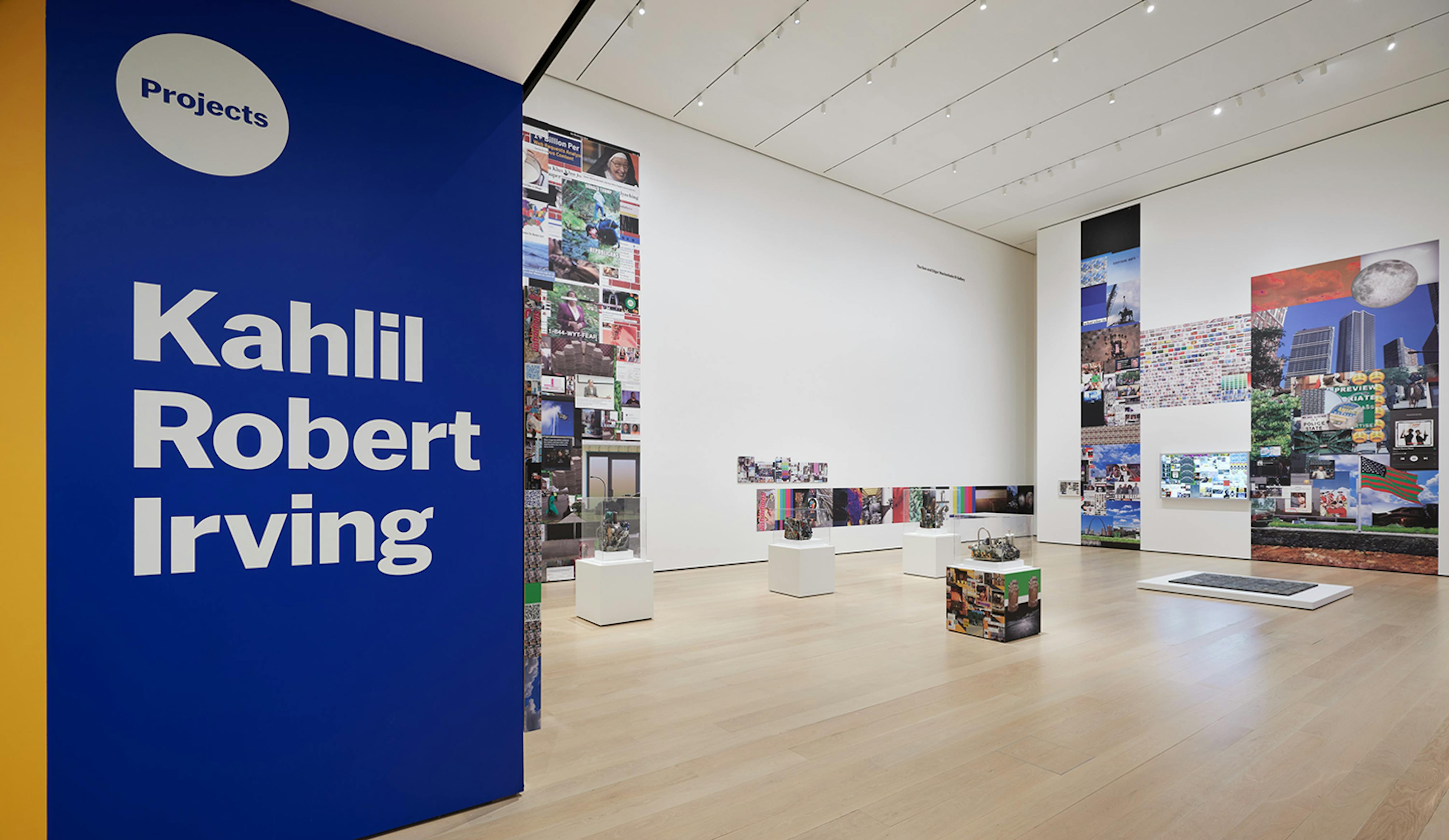 Installation view of Projects: Kahlil Robert Irving. 
The Museum of Modern Art, December 18, 2021–May 1, 2022. 
Photo: David Almeida