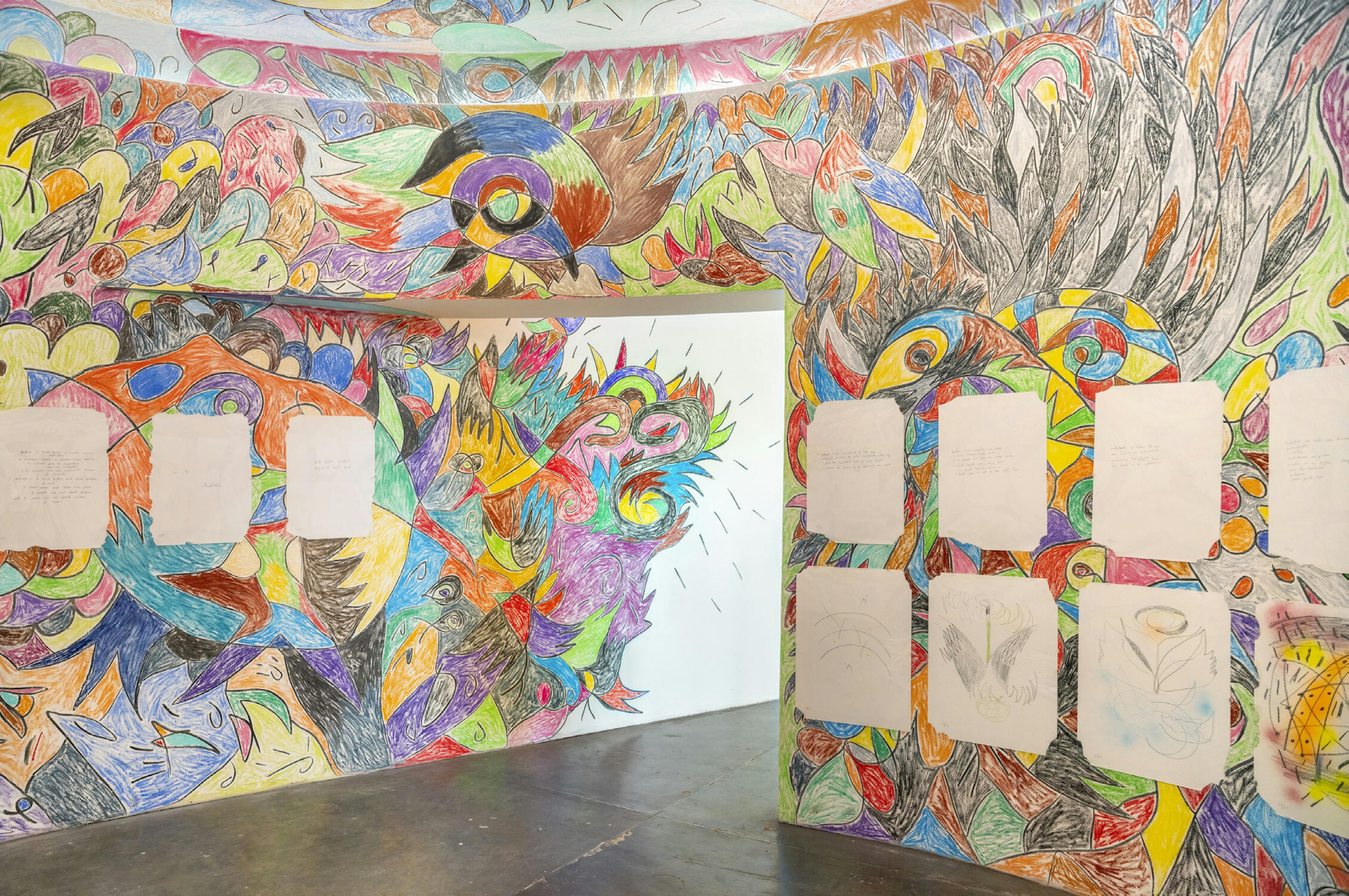 <p>Installation view of Tadáskía's contribution to Choreographies of the Impossible, 35th Bienal de São Paulo, São Paulo, Brazil, 2023. Courtesy the artist and Fortes D'aloia & Gabriel, São Paulo/Rio de Janeiro. Photo: Eduardo Ortega.</p>