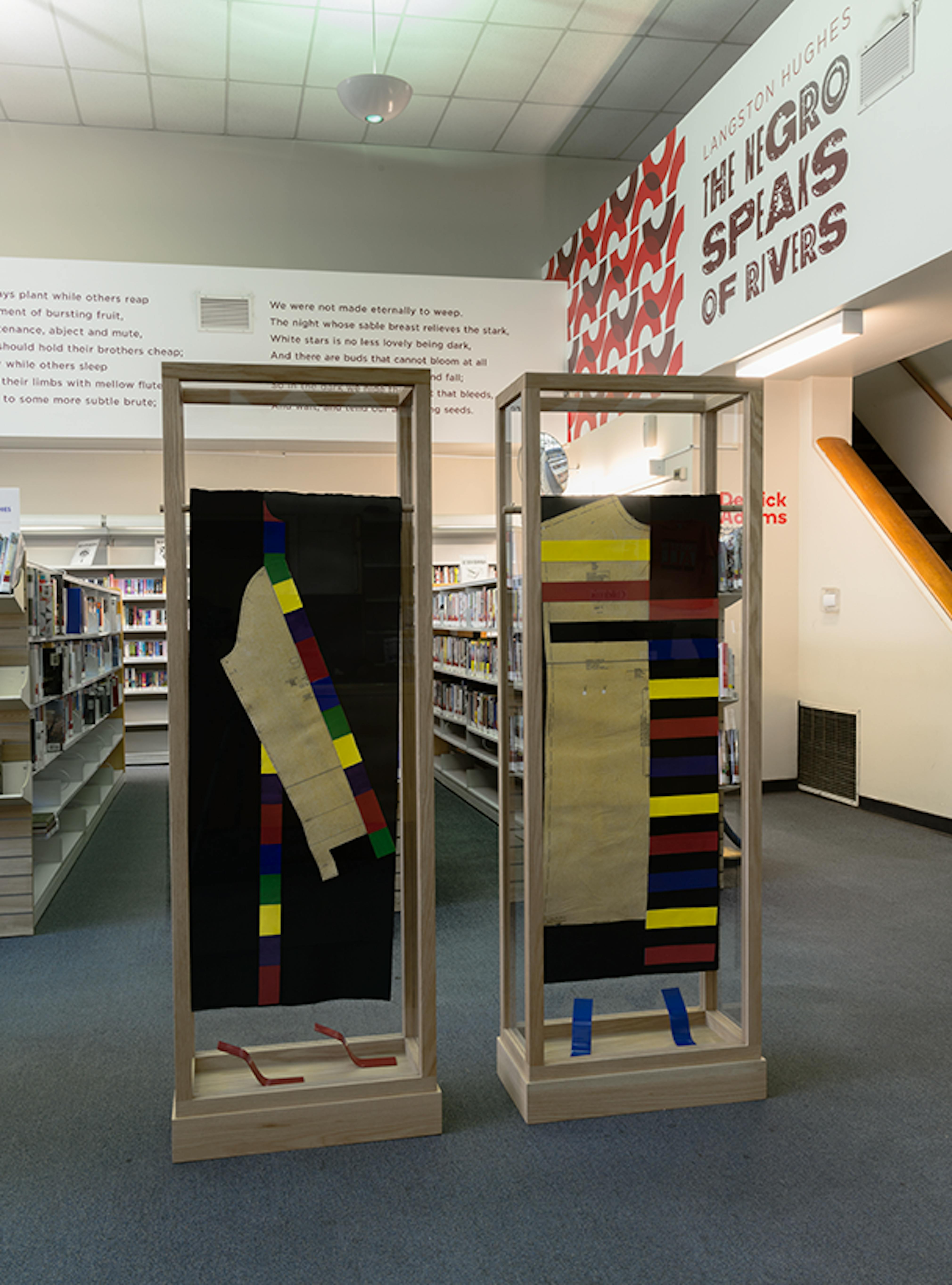 Derrick Adams: Patrick Kelly, The Journey (Installation View) at NYPL Countee Cullen Library, 2017. Presented by The Studio Museum in Harlem. Photo: Adam Reich.