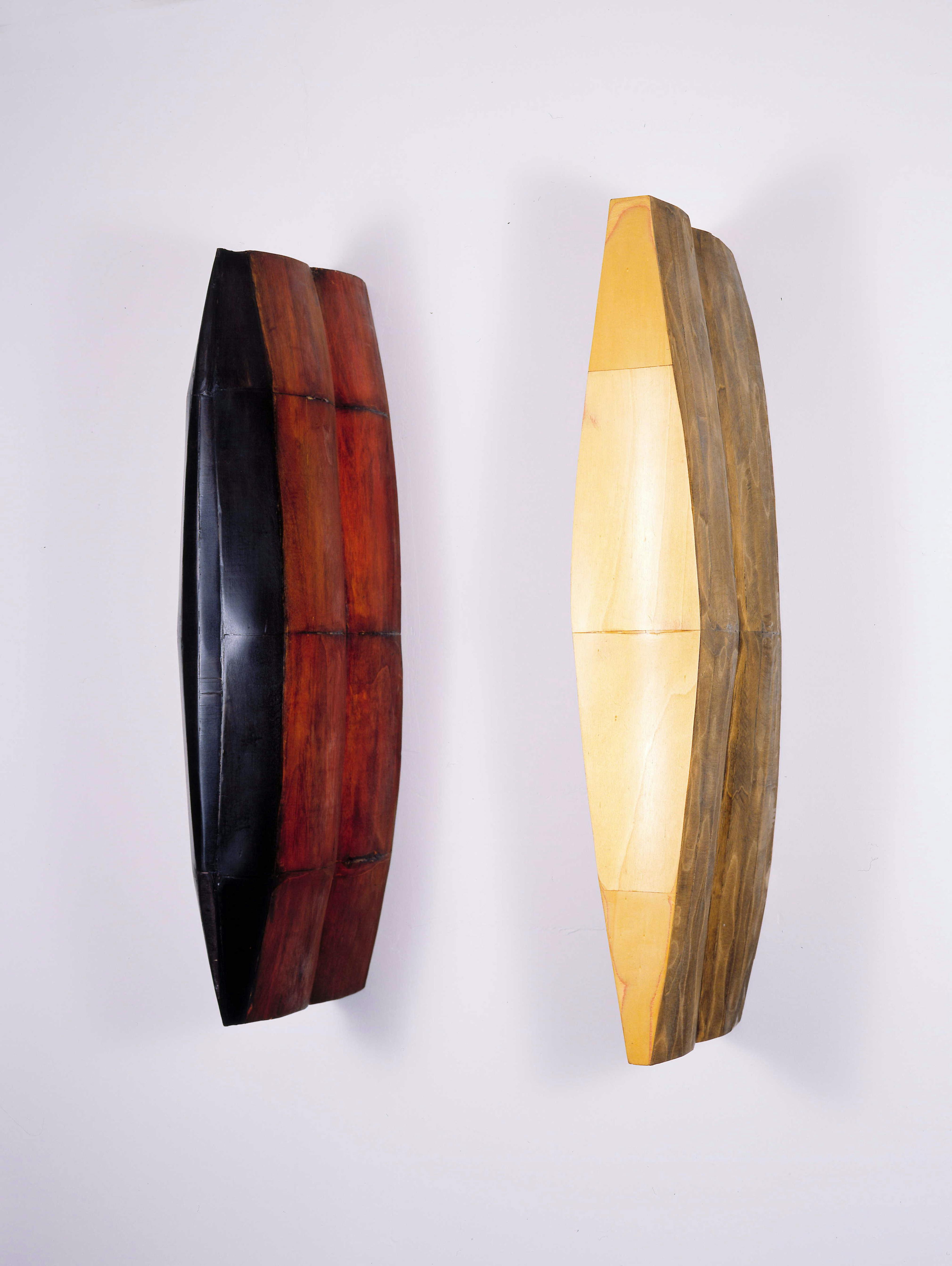 Terry Adkins 
	Magus and Adnachiel, 1988
	Wood and pigment
	38 ¾ × 7 × 11 ¼ in.
	40 × 5 × 15 ¾ in.
	The Studio Museum in Harlem; Gift of Nina and Frank Moore, New York  02.3.1