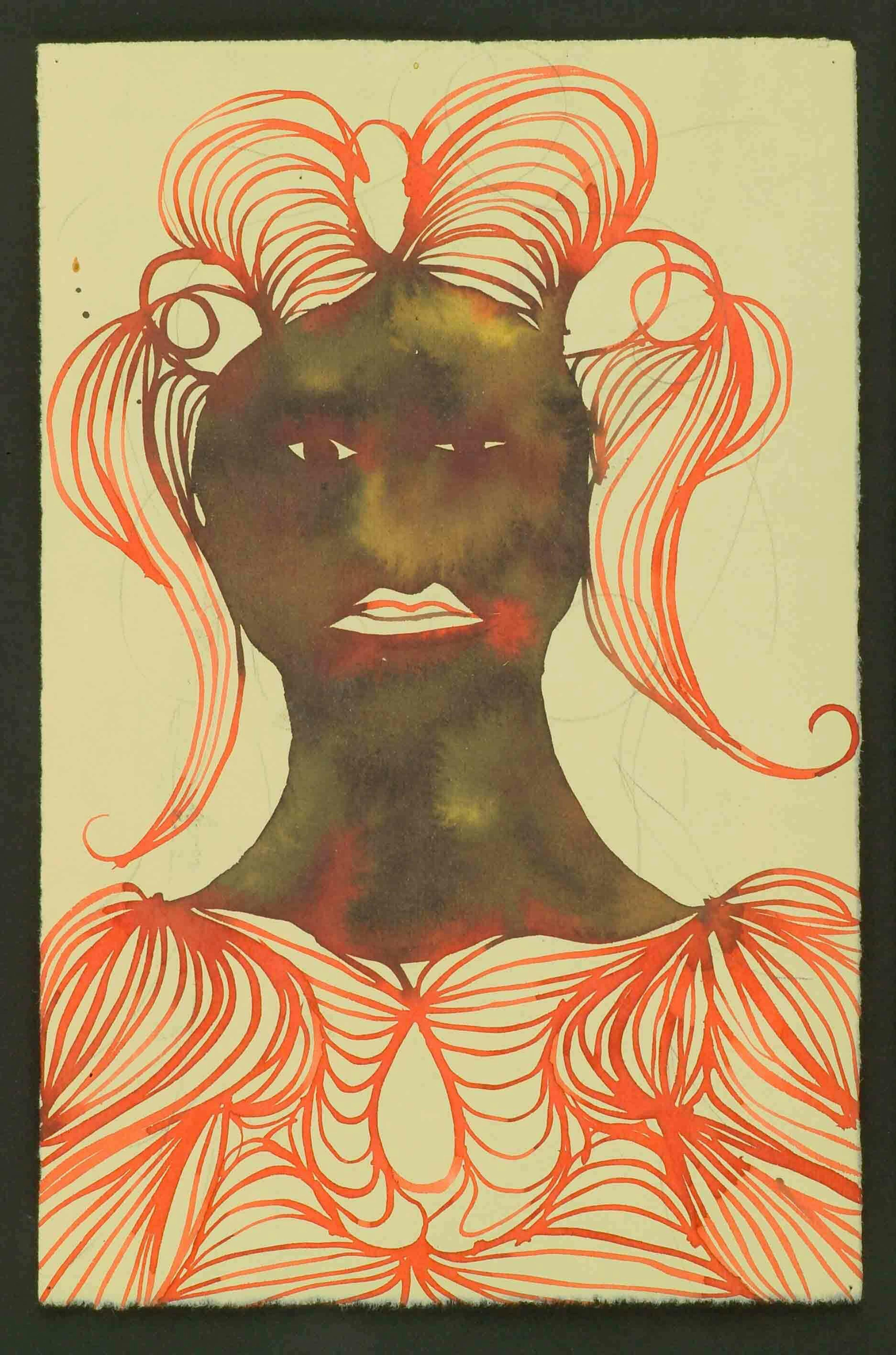 Chris Ofili
Afromuses (detail), 1995-2005
Watercolour and pencil on paper, 9 3/5 x 6 1/5 in.
Courtesy the Artist