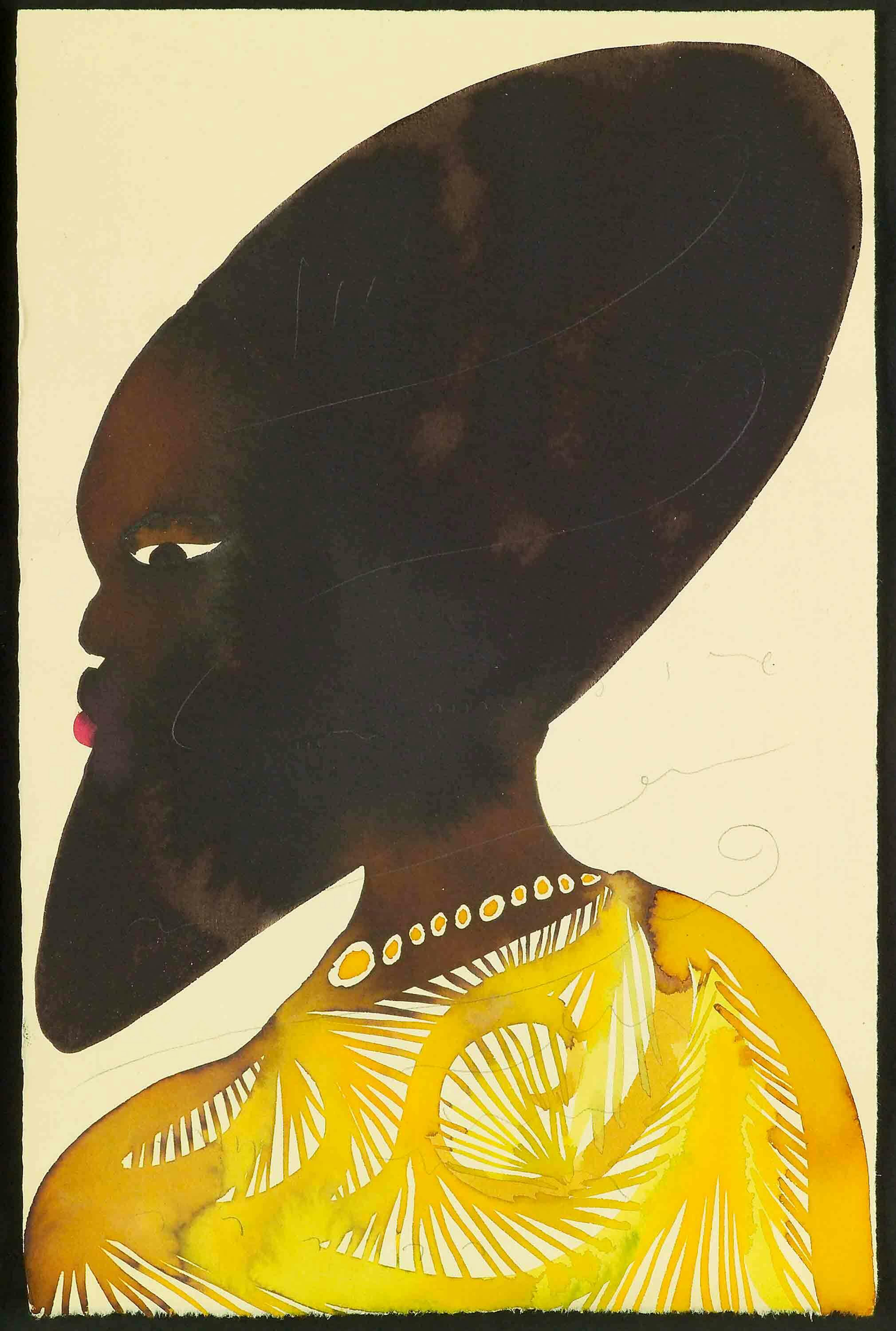 Chris Ofili
Harem 2 (detail), 1995-2005
Watercolour and pencil on paper, 9 3/5 x 6 1/5 in.
Courtesy the Artist