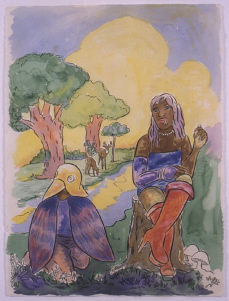 John Bankston Born
The Good Fairy Takes a Break, 2004
Watercolor, acrylic and colored pencil on paper, 30 x 22 in.
The Speyer Family Collection, New York