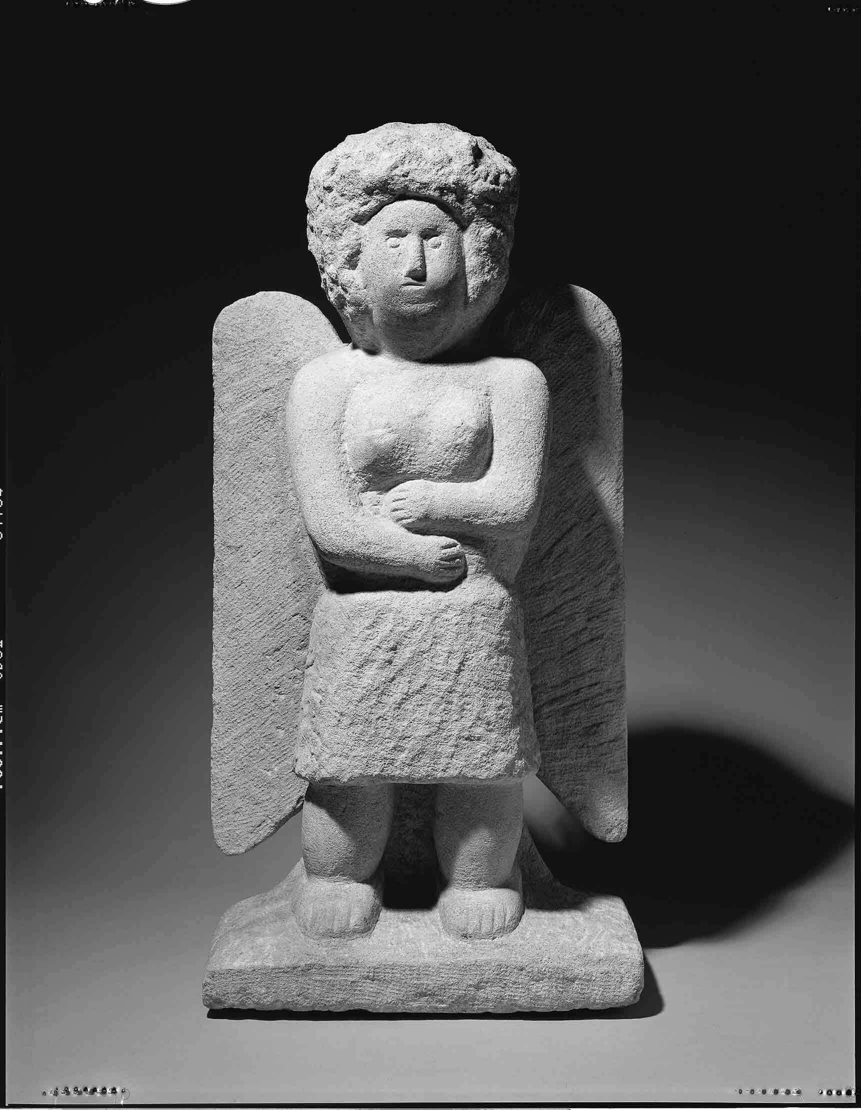William Edmondson
Angel, 1937-1939
Limestone, 27 1/4 x 13 1/2 x 4 1/2 in.
Private Collection
