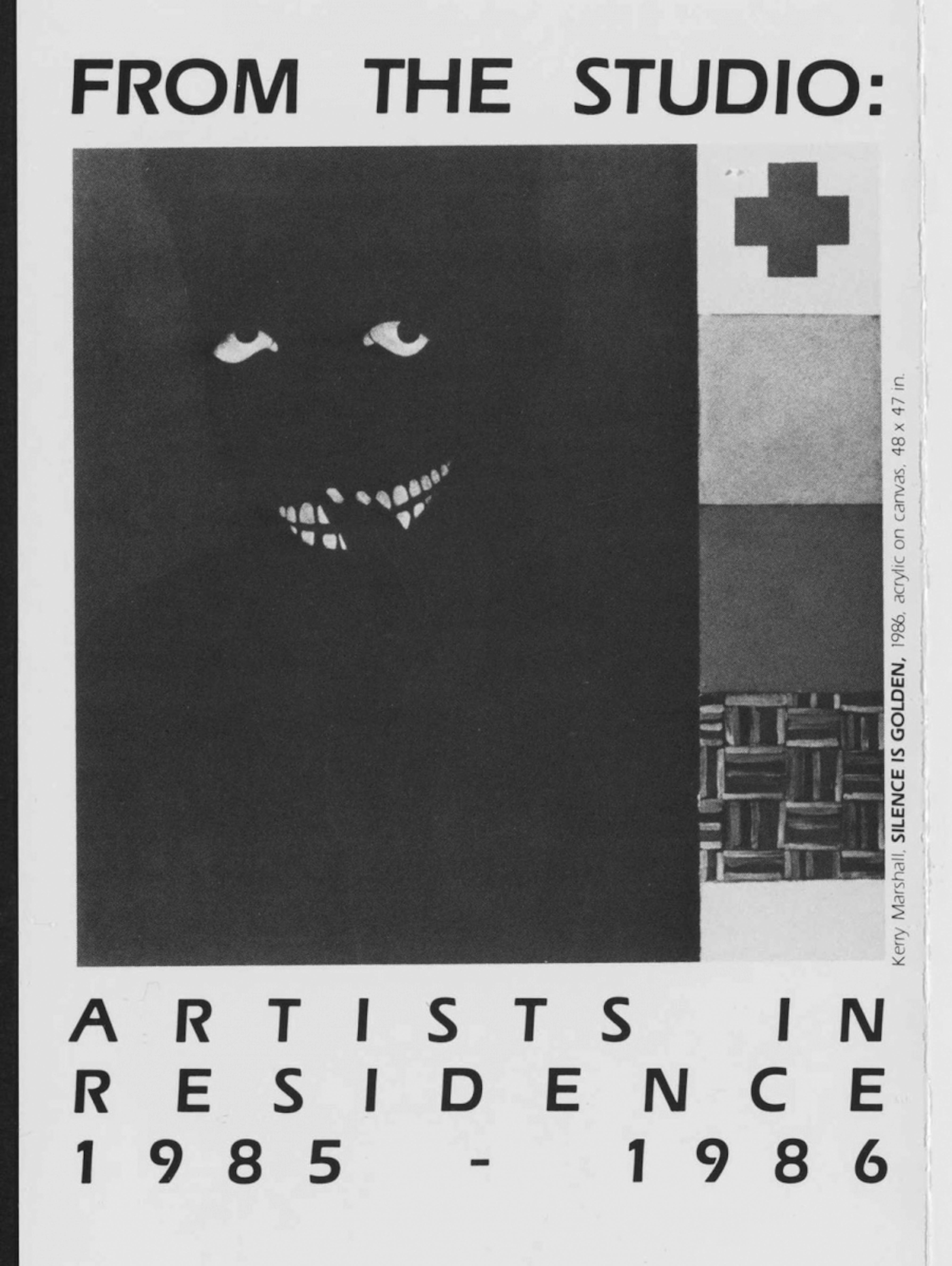 Detail from the brochure for From the Studio: Artists-in-Residence, 1985-1986, 1986