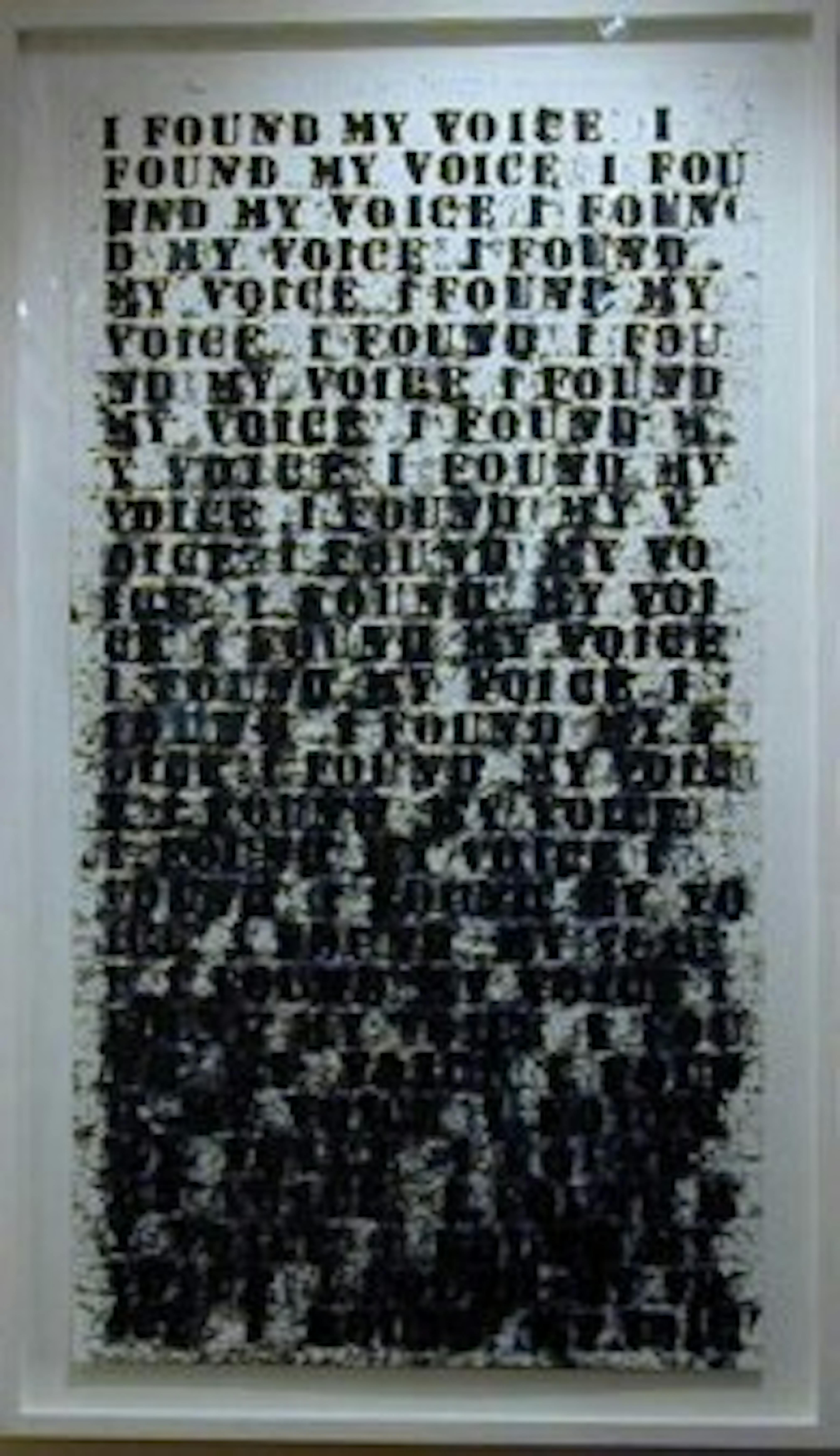 Glenn Ligon
I Found My Voice, 1990
Oil stick on paper, 30 x 16 ½ in.
Promised and partial gift of Martin and Rebecca Eisenberg, Scarsdale, New York, PG05.1.7