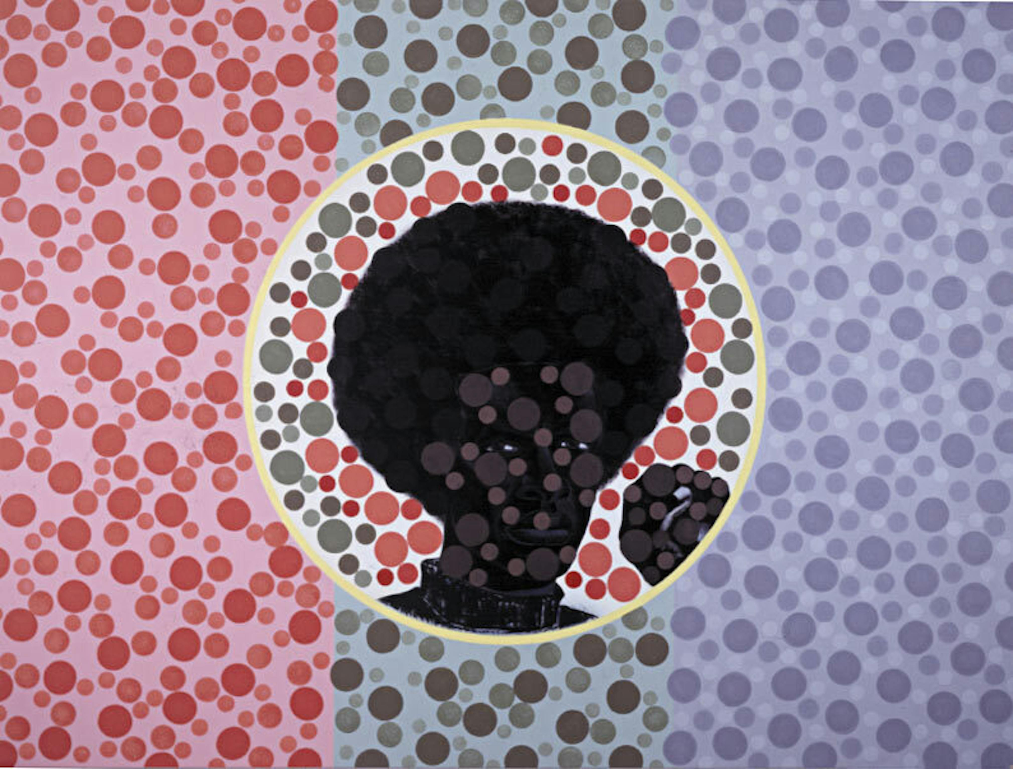 Kerry James Marshall
Diptych (Color Blind Test) (detail), 2003
Acrylic on MDF panel
36 x 48 in. each
Collection of Polly and Mark Addison