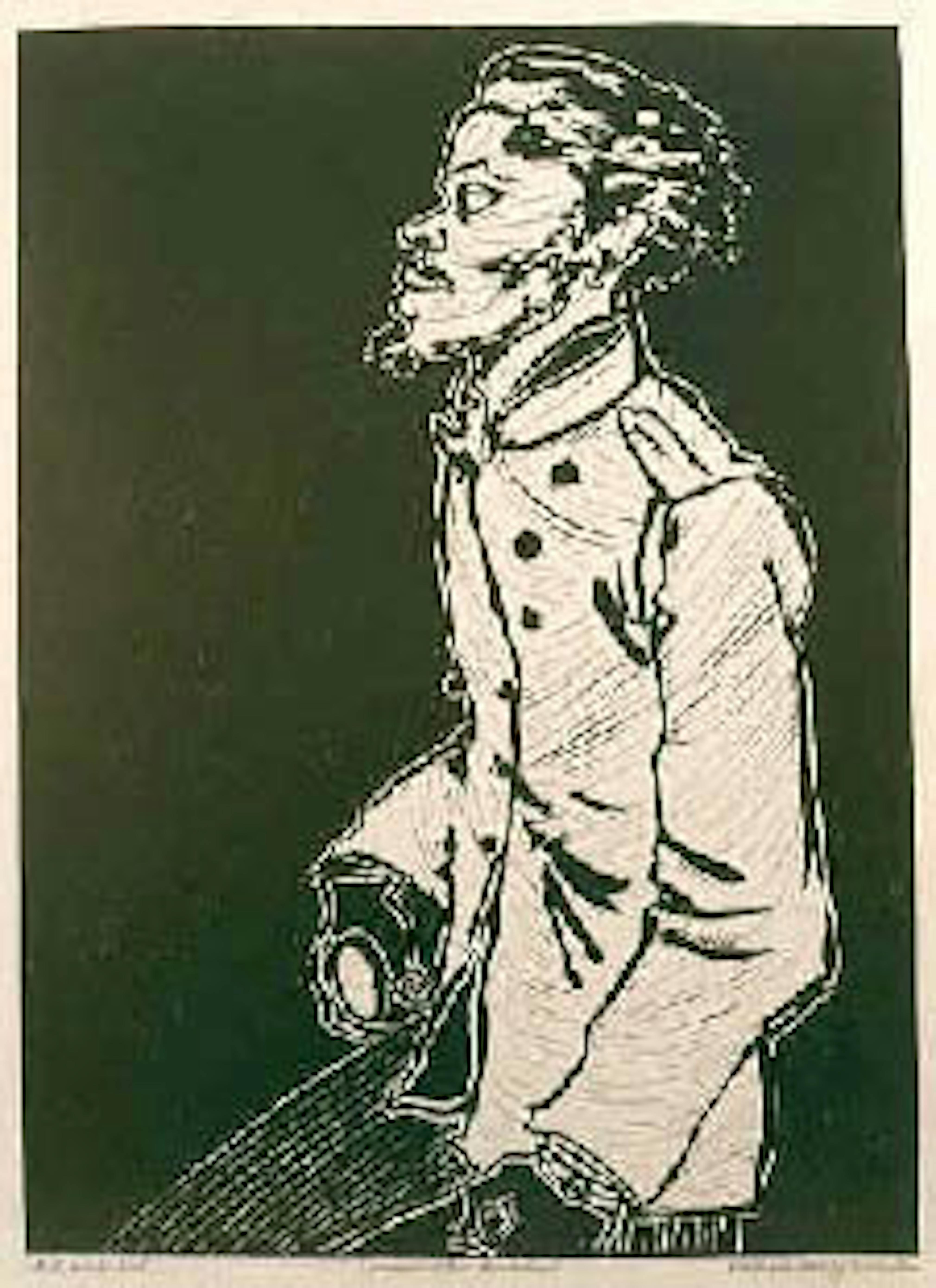 Valerie Maynard
	General Fred, 1973
	Linocut on paper, 17 7/8 x 13 in.
	Gift of the artist 81.12.2