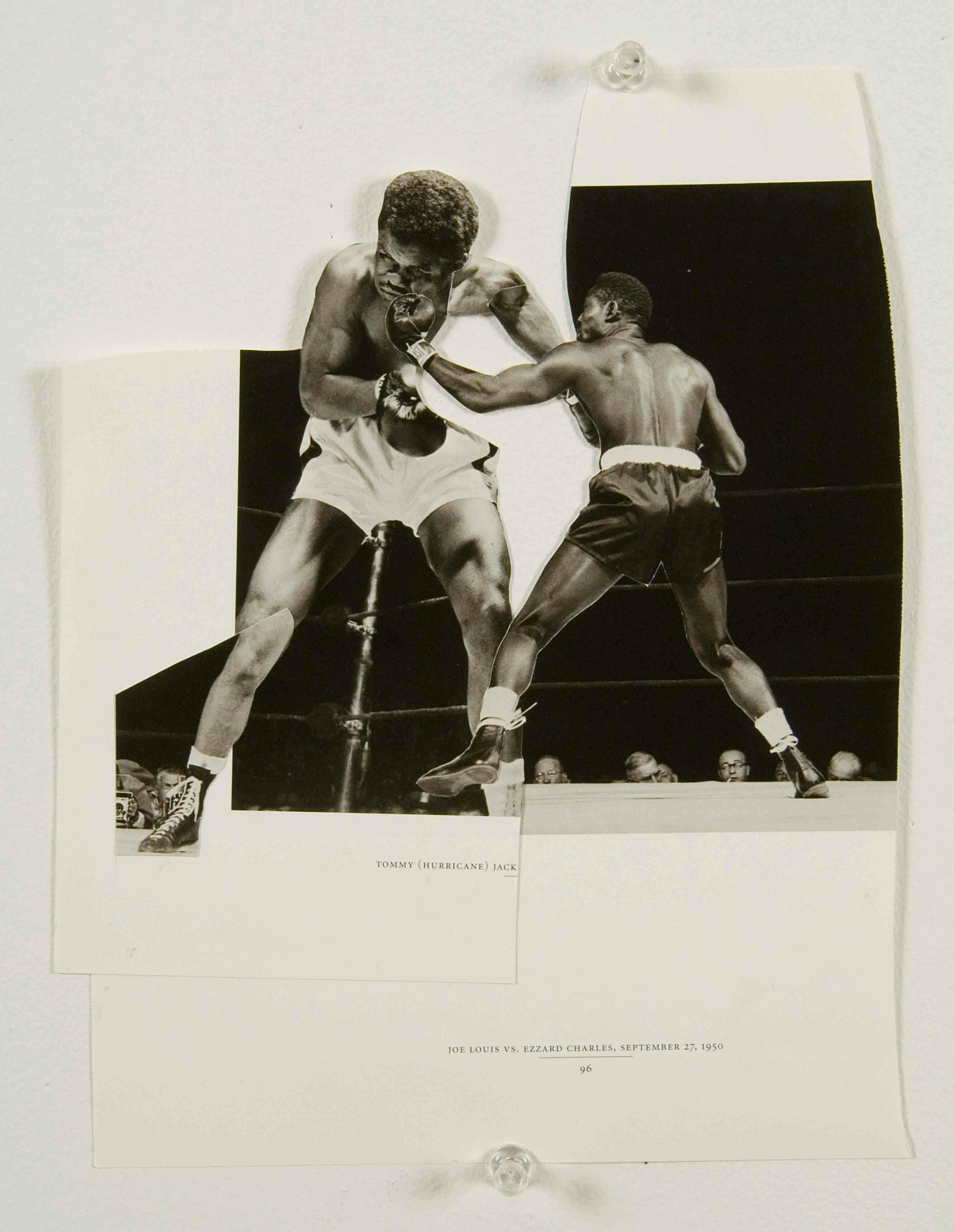 Wardell Milan
Battle Royale (series of 20/25), 2007
Paper collage, 10 x 8 ¾ in. each
Courtesy the artist
