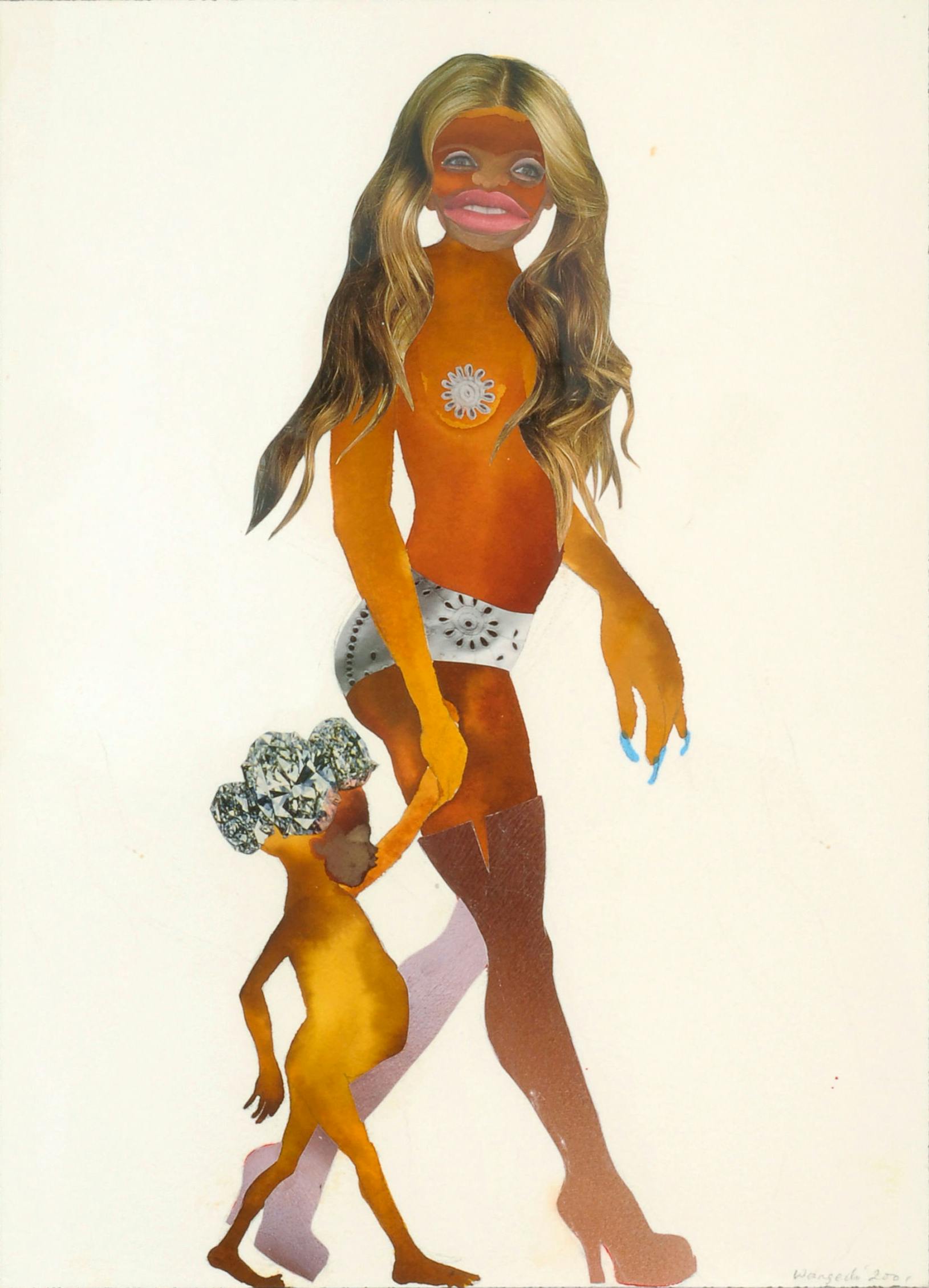 Wangechi Mutu
	Untitled - pinup series, 2001
	Watercolor and collage on paper, 10 x 13 in.
	Museum purchase with funds provided by the Acquisition Committee 02.8.5