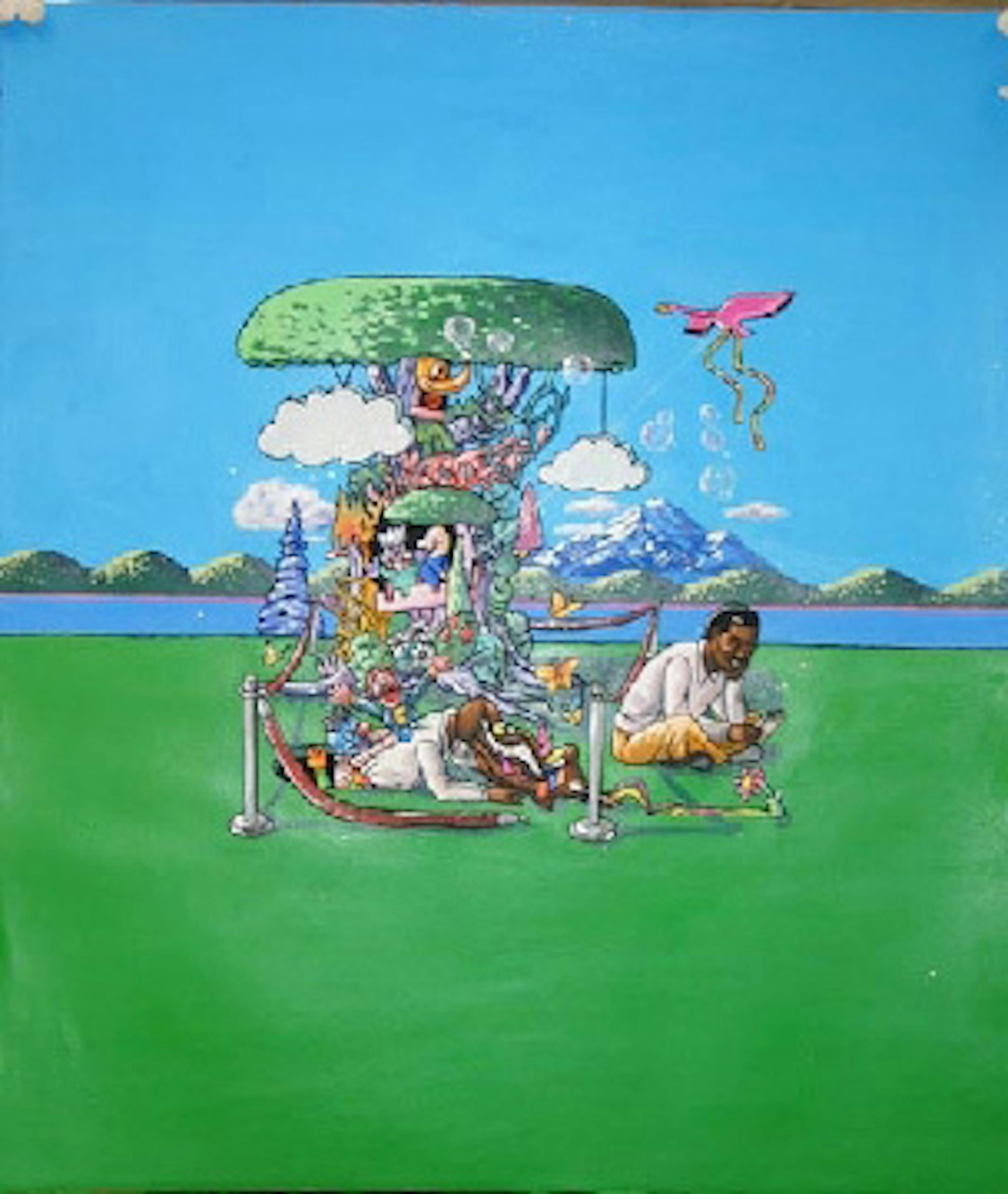 Lamar Peterson
Make Believe, 2004
Acrylic and gouache on paper, 36 x 29 ¾ in.
Partial gift of Martin and Rebecca Eisenberg, 05.1.1