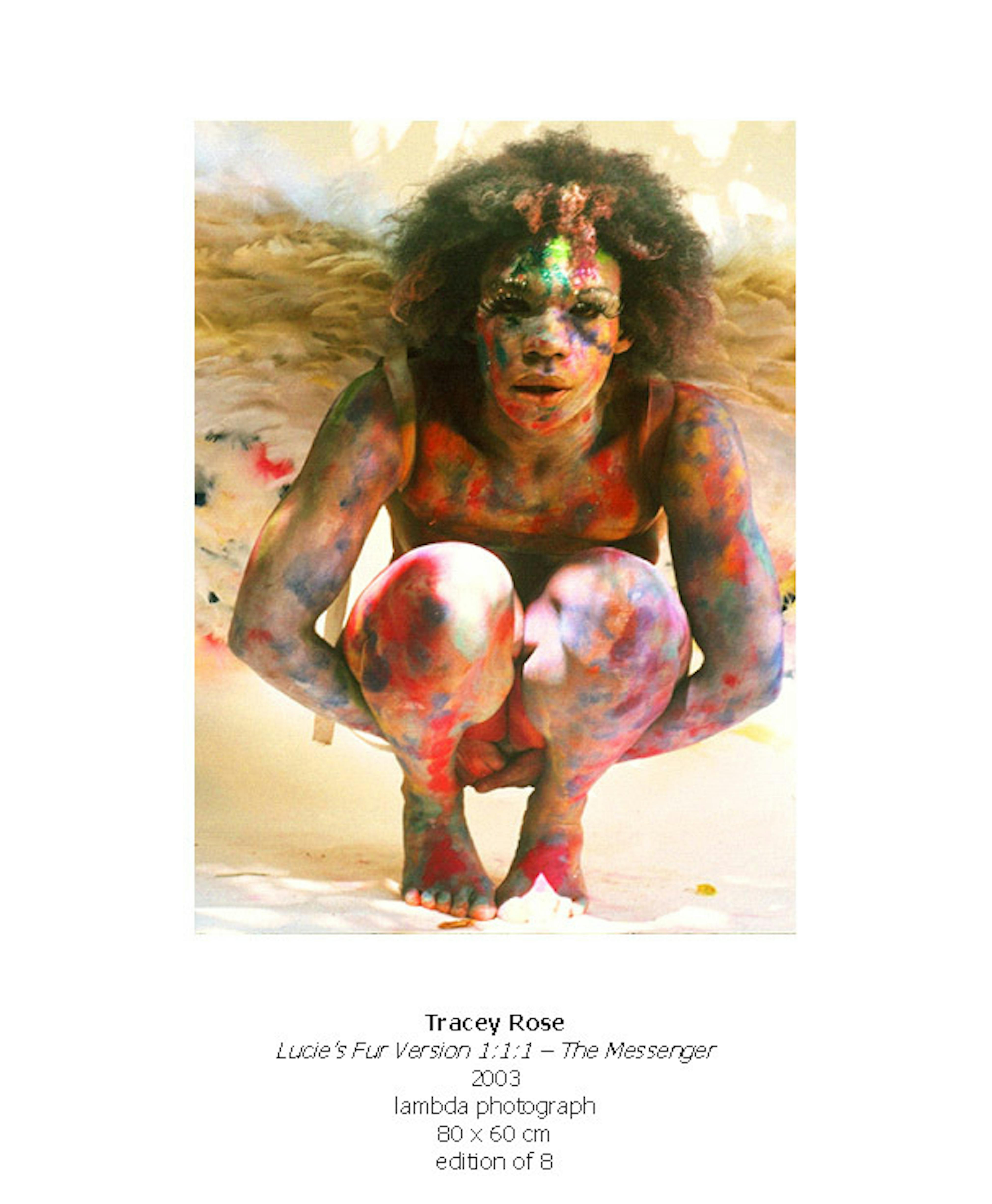 Tracey Rose
Lucie’s Fur Version 1:1:1 – The Messenger, 2003
lambda print, 31 1/5 x 23 2/5 in., Edition 5 of 8
Courtesy of The Project, New York and Los Angeles
