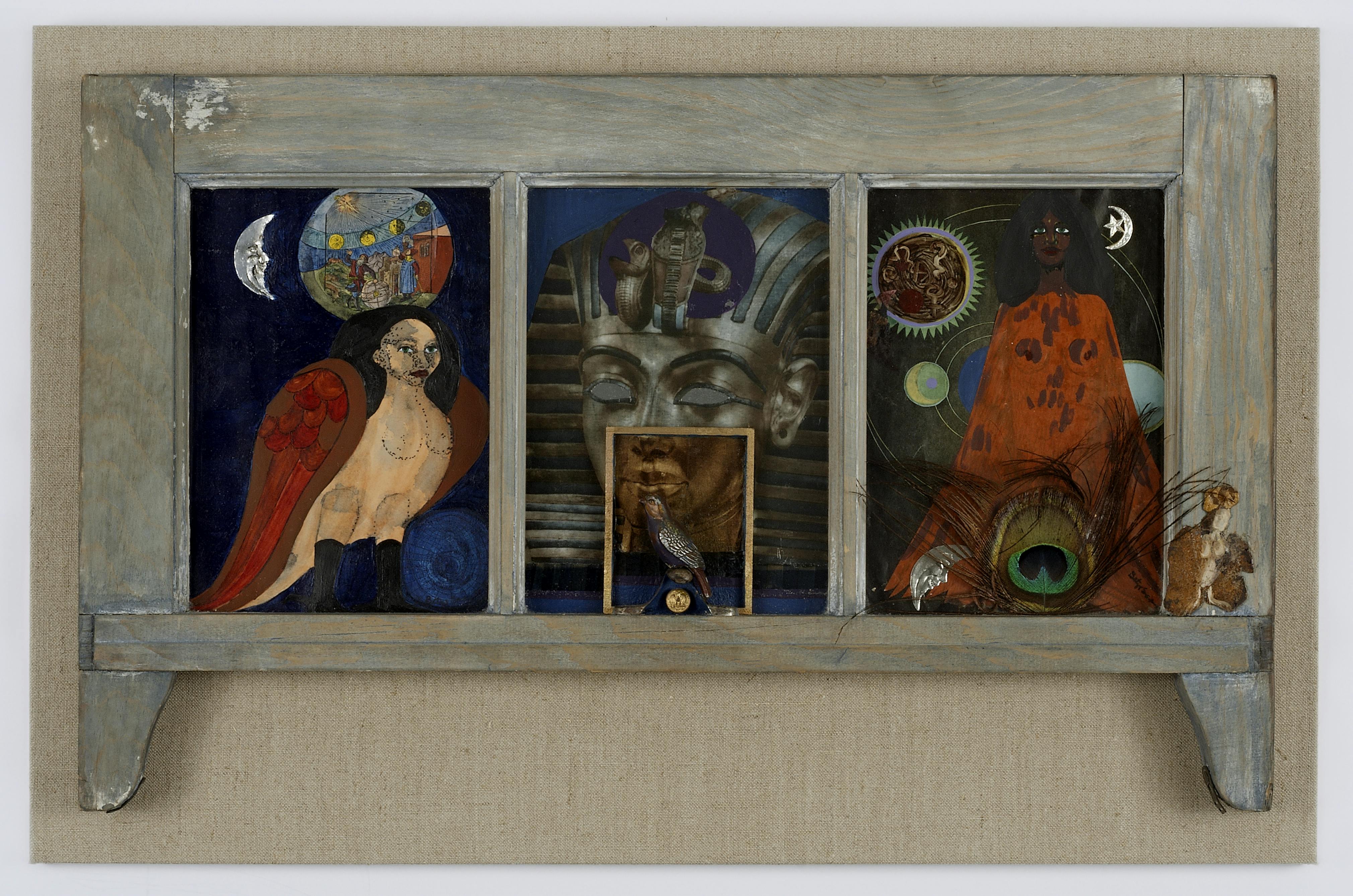 Betye Saar 
Window of Ancient Sirens, 1979
Assemblage 14 3/4 × 24 3/4 in.
The Studio Museum in Harlem, Gift of Wynn and Sally Kramarsky, New York
Photo: Marc Bernier